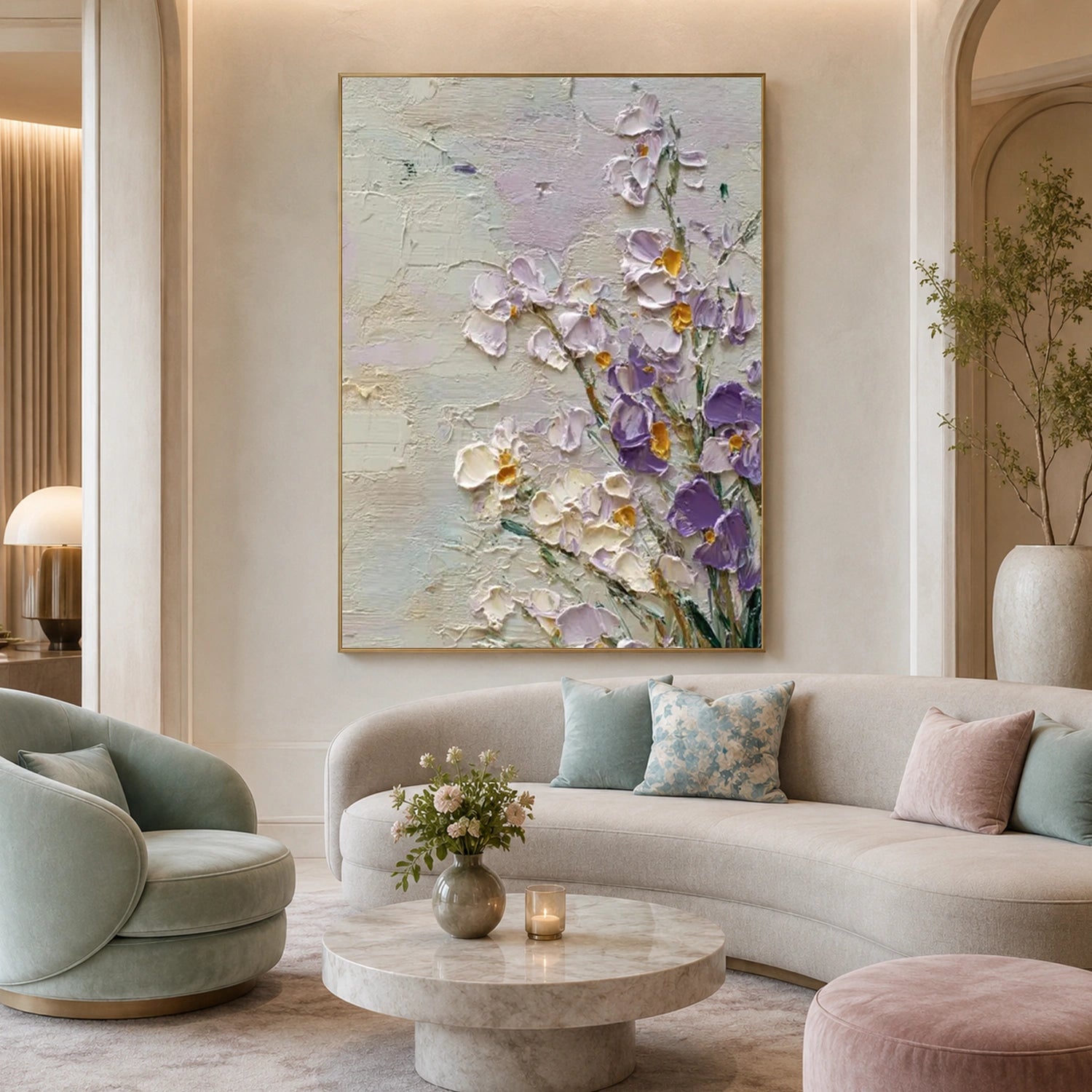 Flower & Tree Abstract Texture Canvas # FT 416
