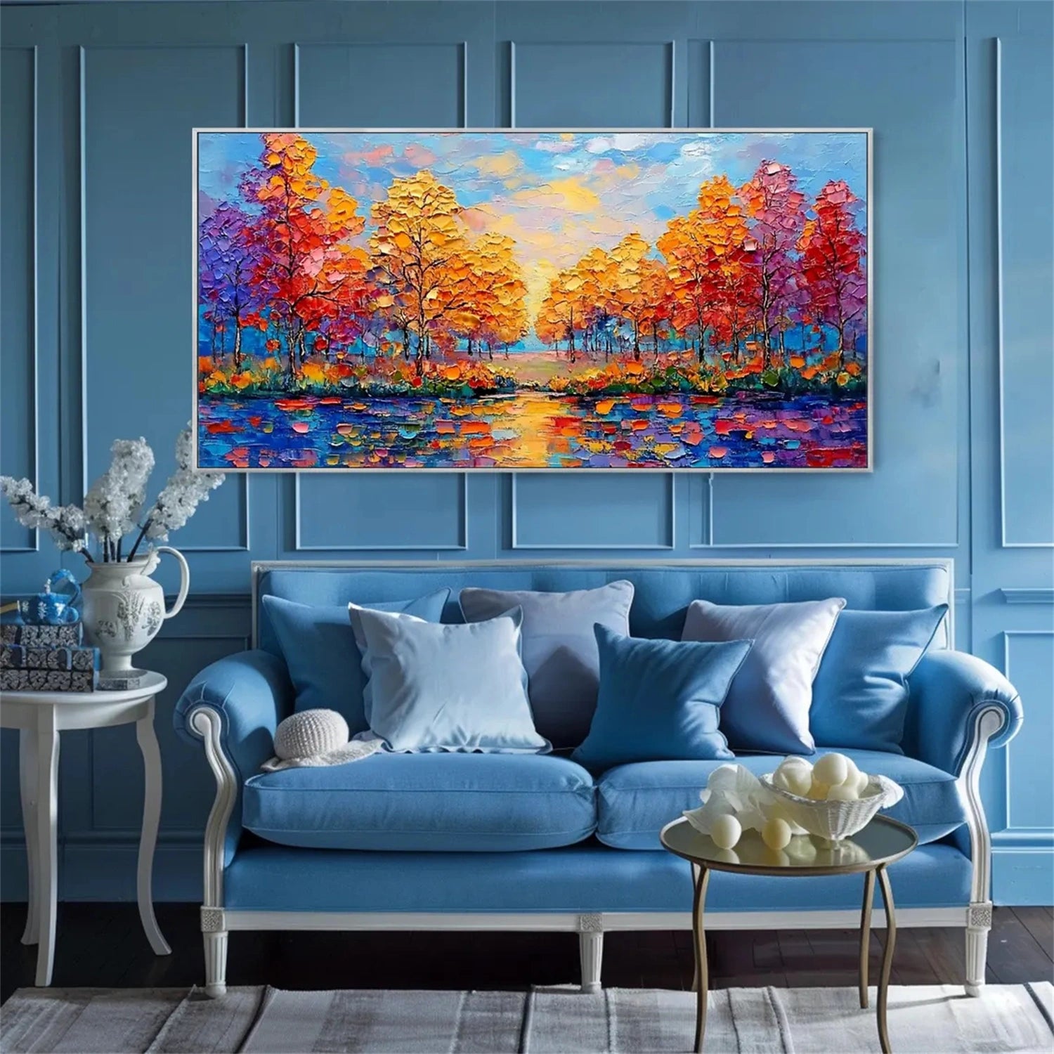 #CL-Custom Size Flower And Tree Painting #FT 149