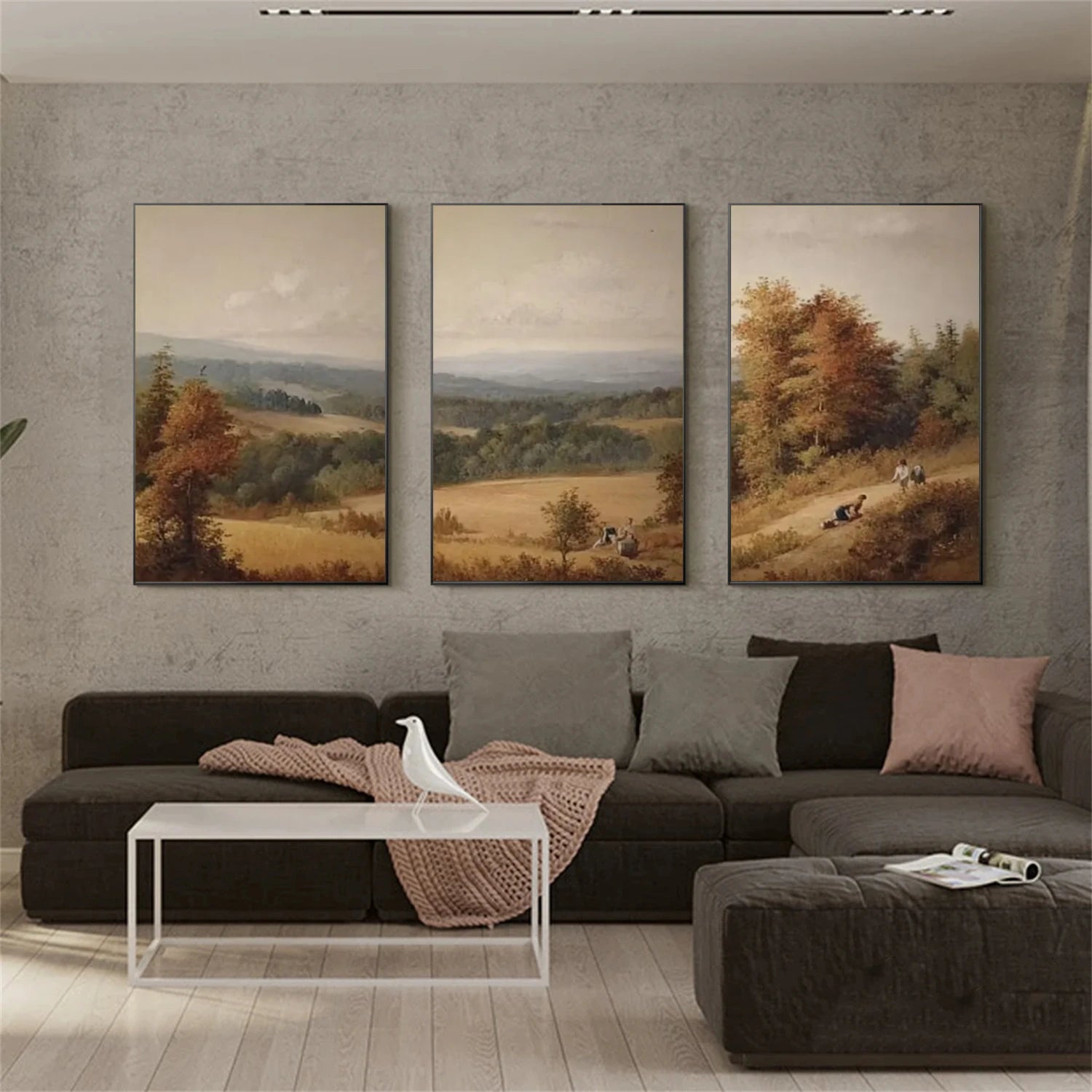 Abstract Urban Set of 3  Landscape Painting #UL 044