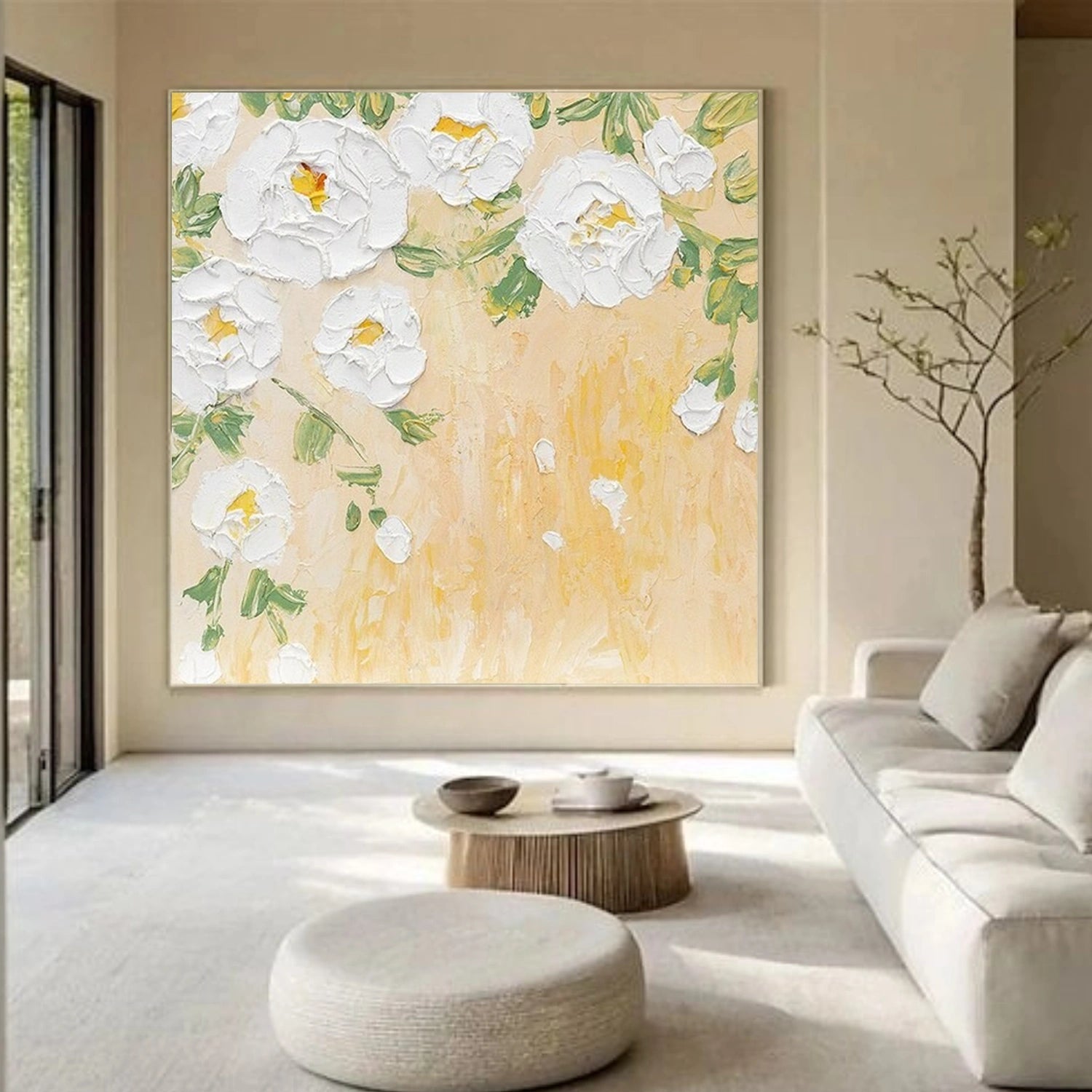 Flower & Tree Abstract Textured Canvas # FT 381