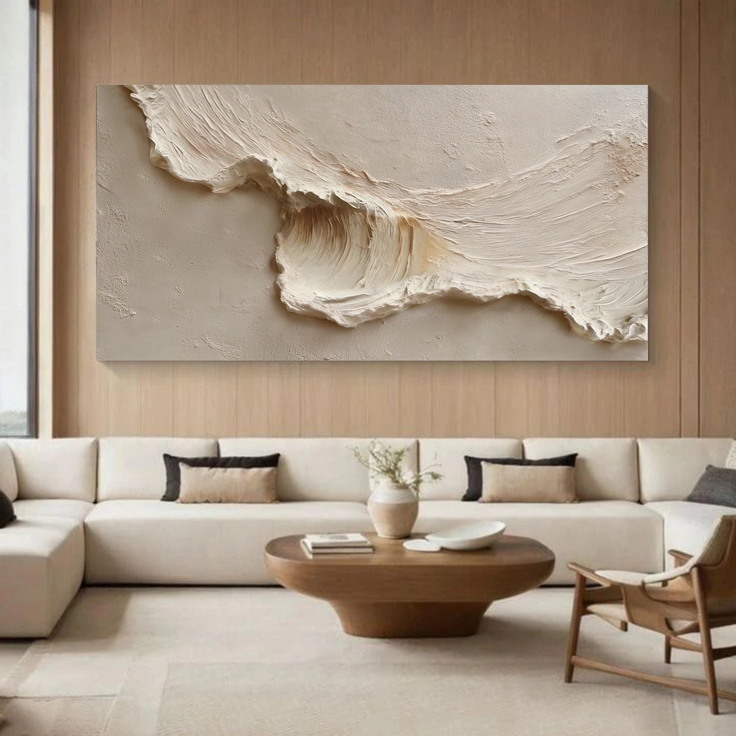 Ocean And Sky Abstract Texture Canvas Art #OS368