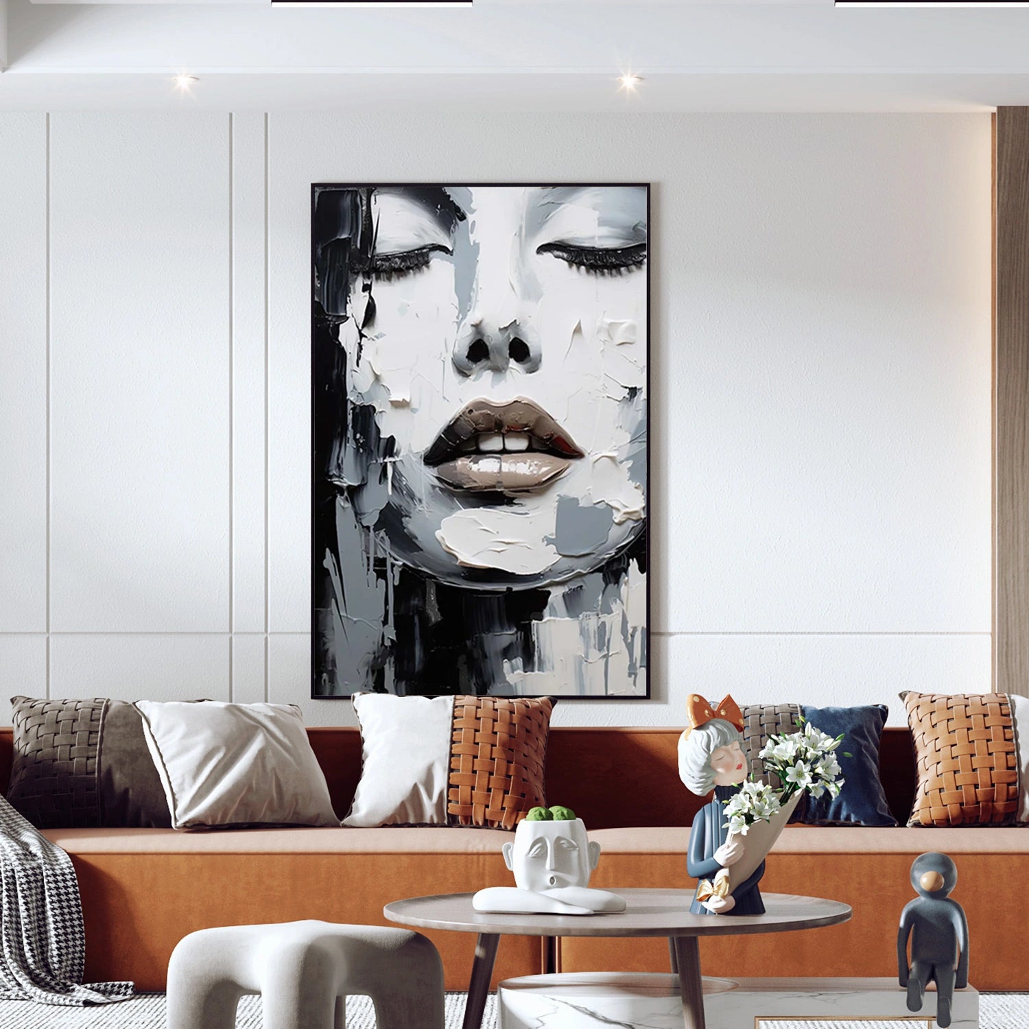 Abstract Portrait Texture Wall Art #PT003