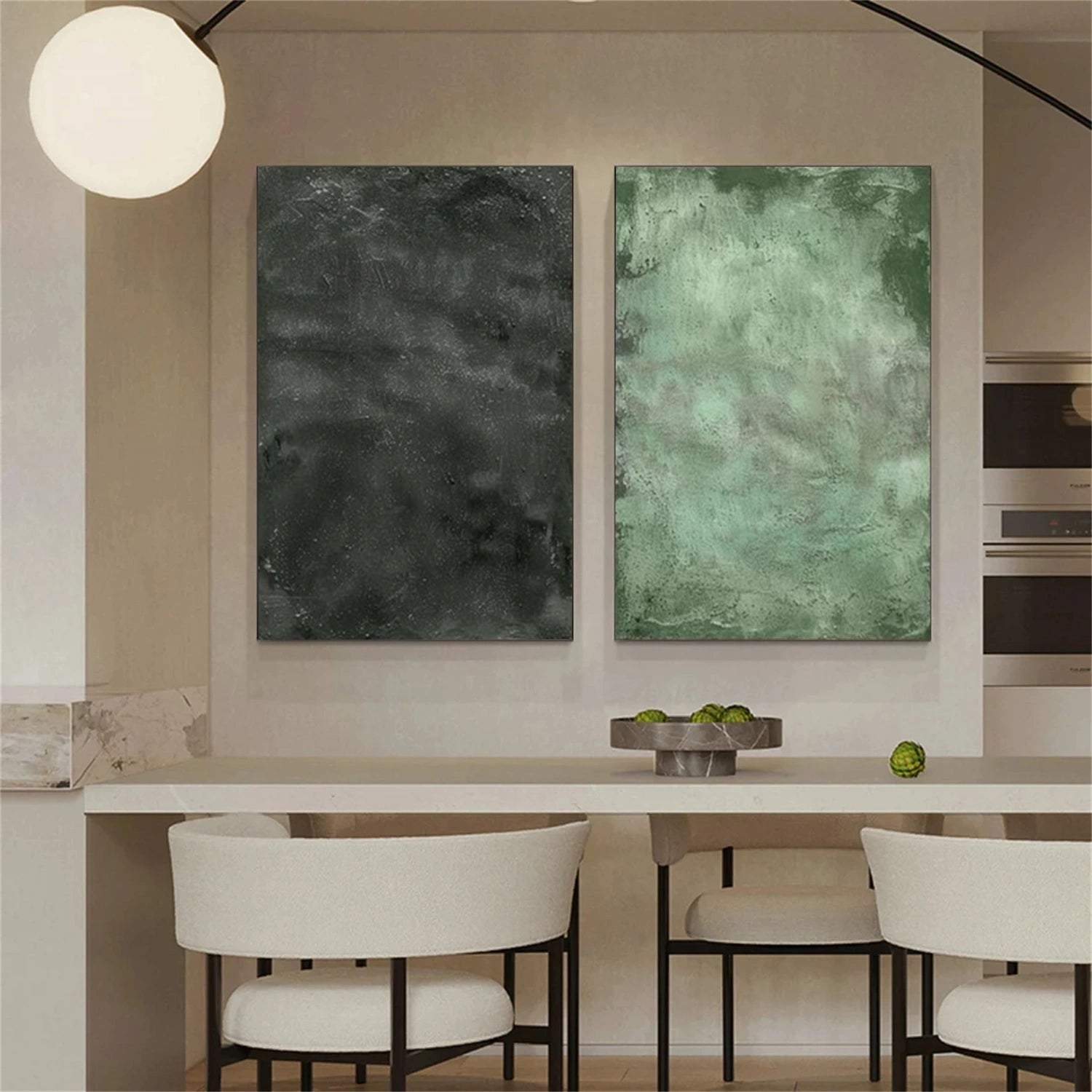 Green Wabi Sabi Wall Art Set of 2 # WS420
