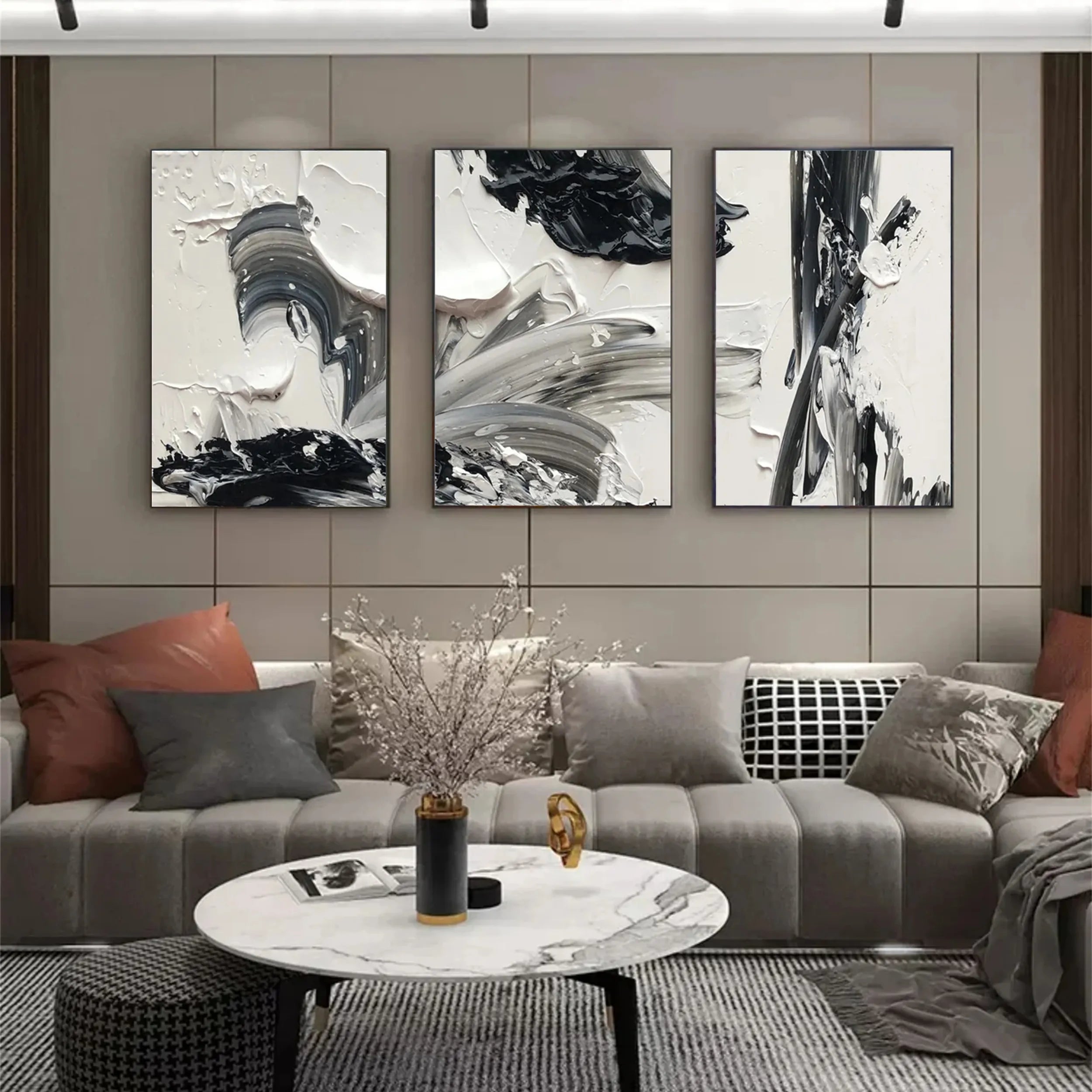 Minimalistic Balance Canvas Painting Set of 3 #MM285