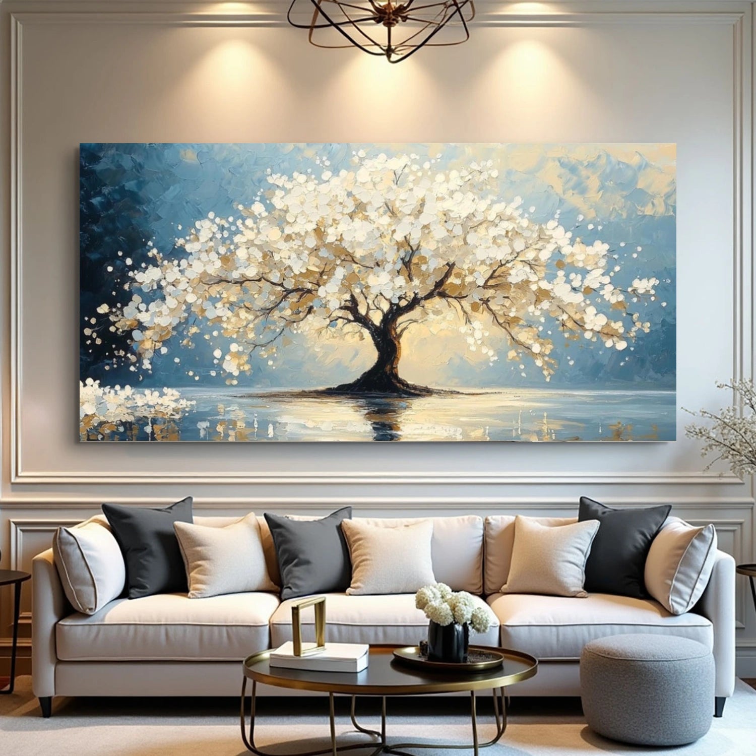 Flower & Tree Abstract Textured Canvas # FT 356