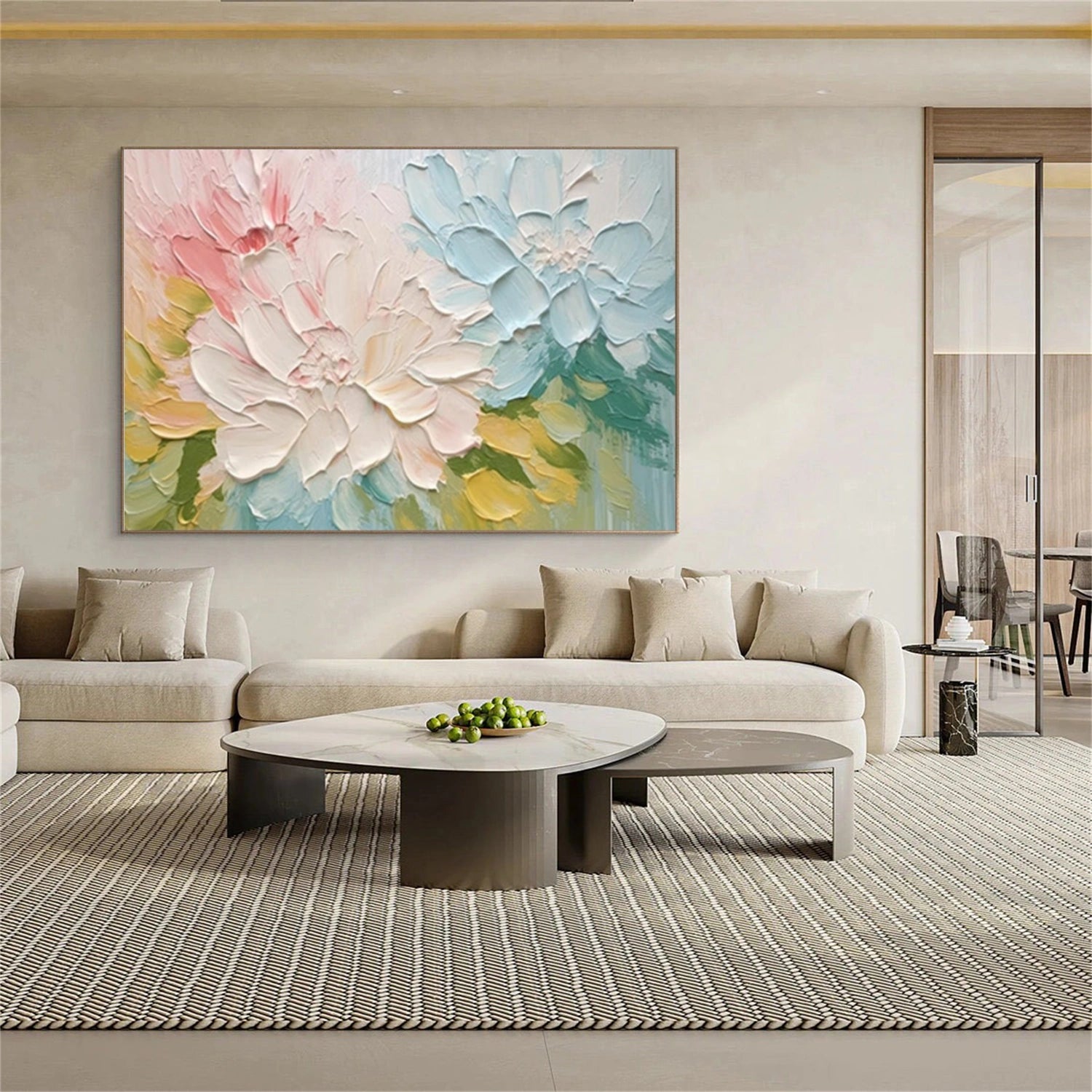 Flower & Tree Abstract Texture Canvas Art # FT 336
