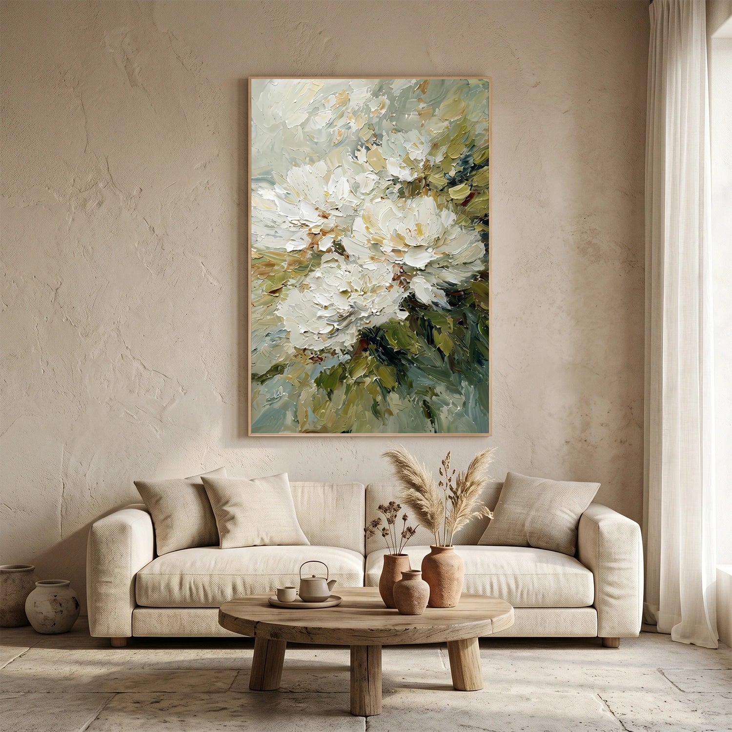 Flower & Tree Abstract Textured Canvas # FT 379