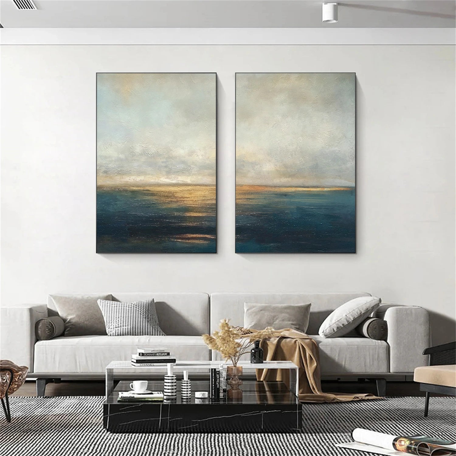 Abstract Texture Wall Art Set of 2 #AB624