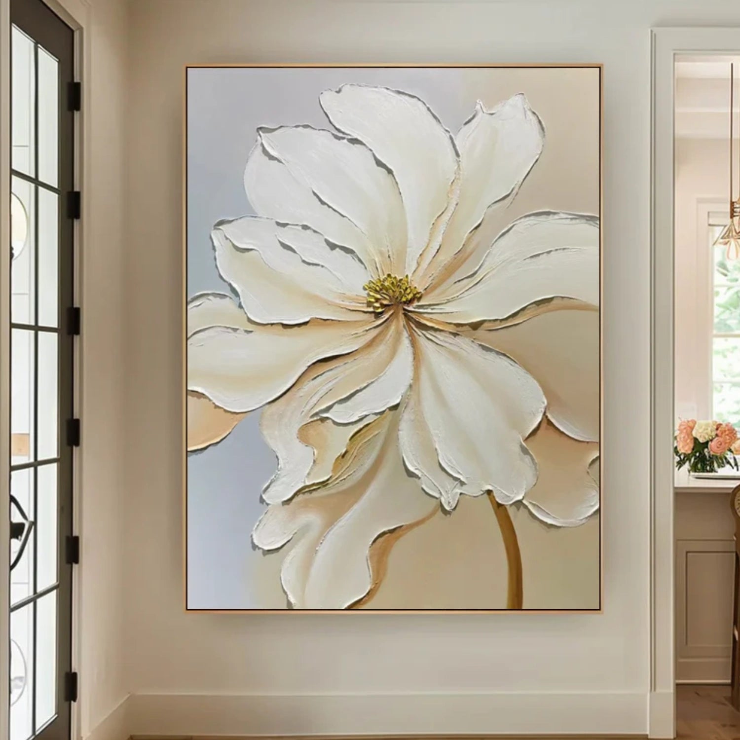 Flower & Tree Abstract Texture Canvas Art #FT 255