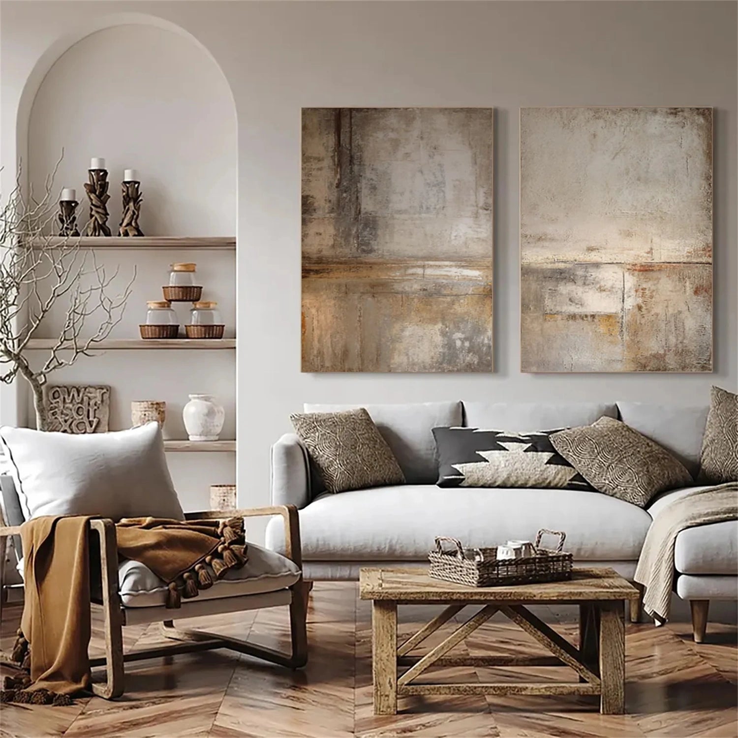 Abstract Wall Art Set of 2 #AB612