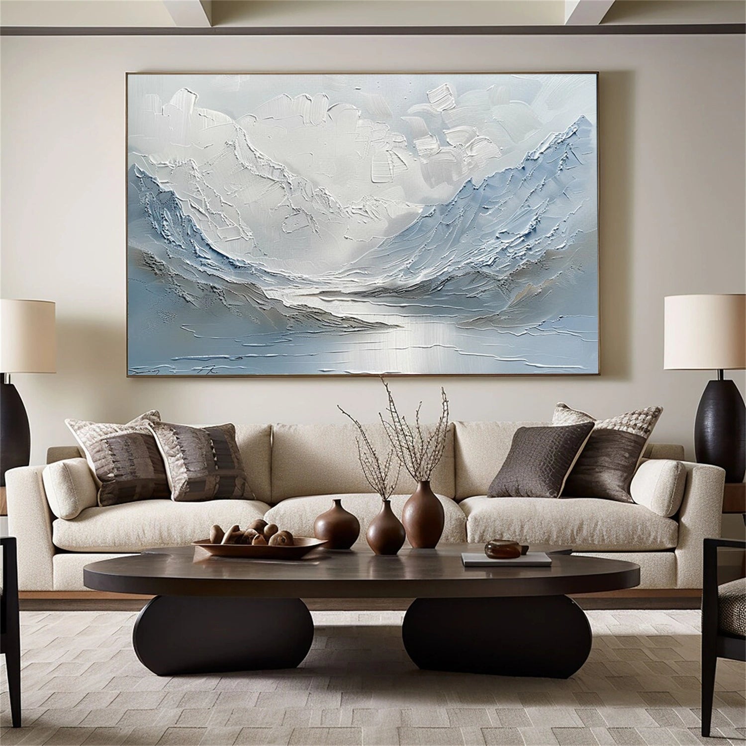 Minimalist Mountain Texture Canvas # MM420