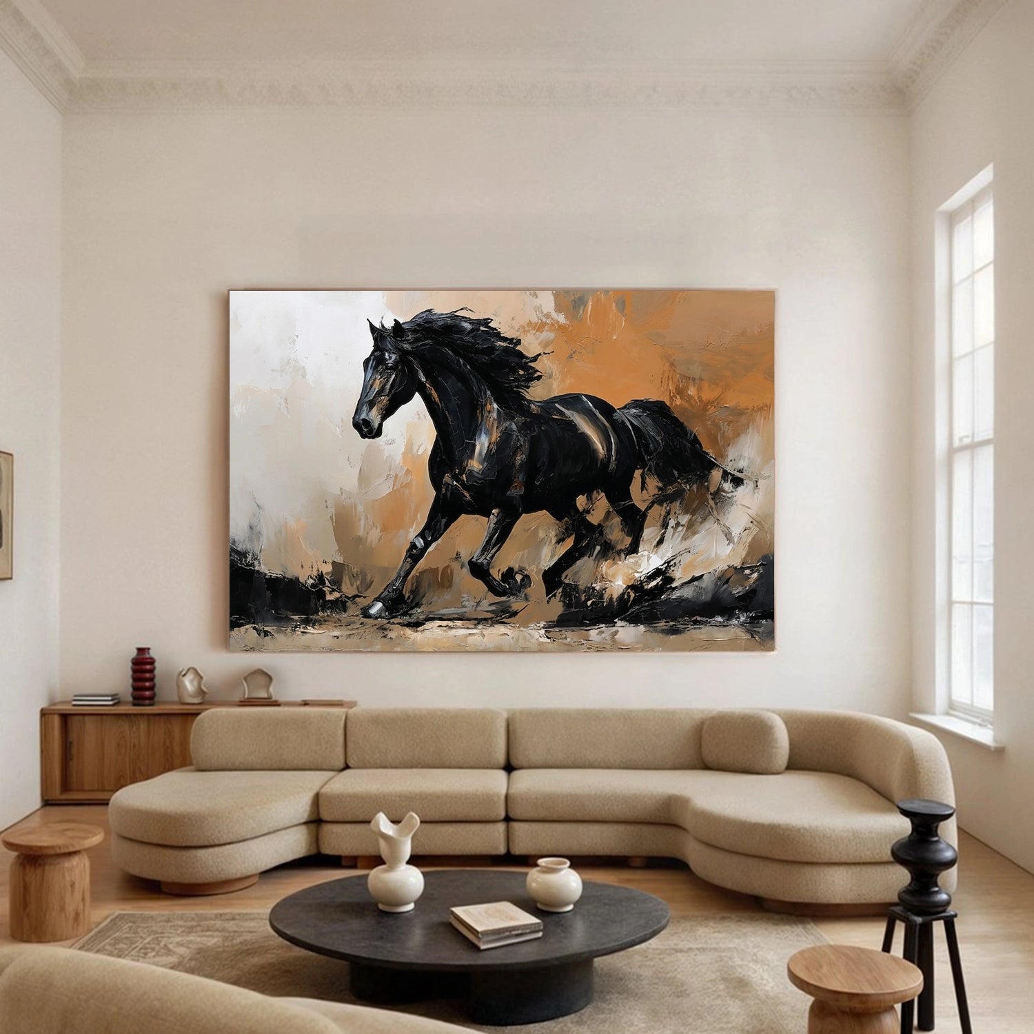Abstract Animal Horse Texture Canvas Art #AP229
