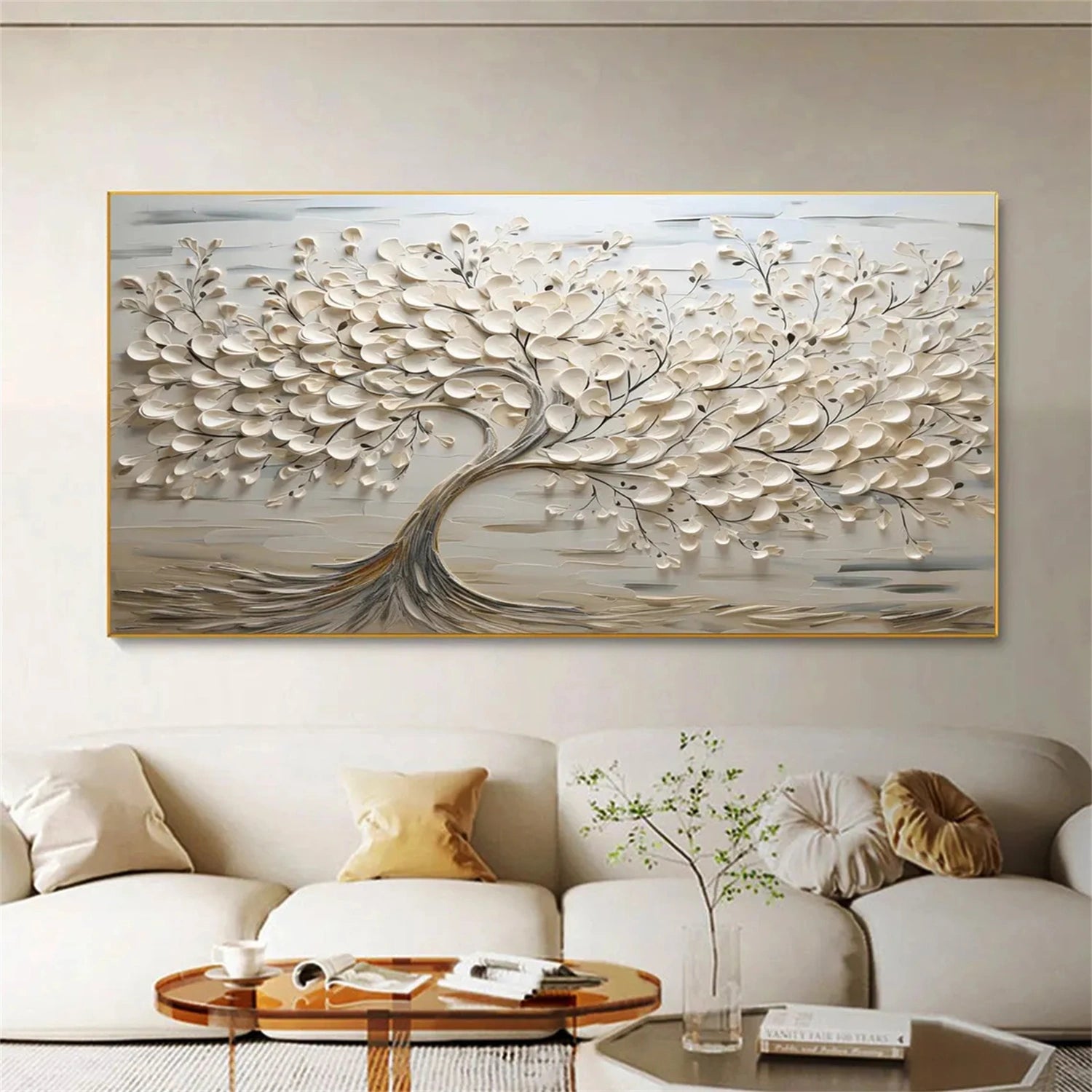 #CL-Custom Size Flower And Tree Painting #FT 121