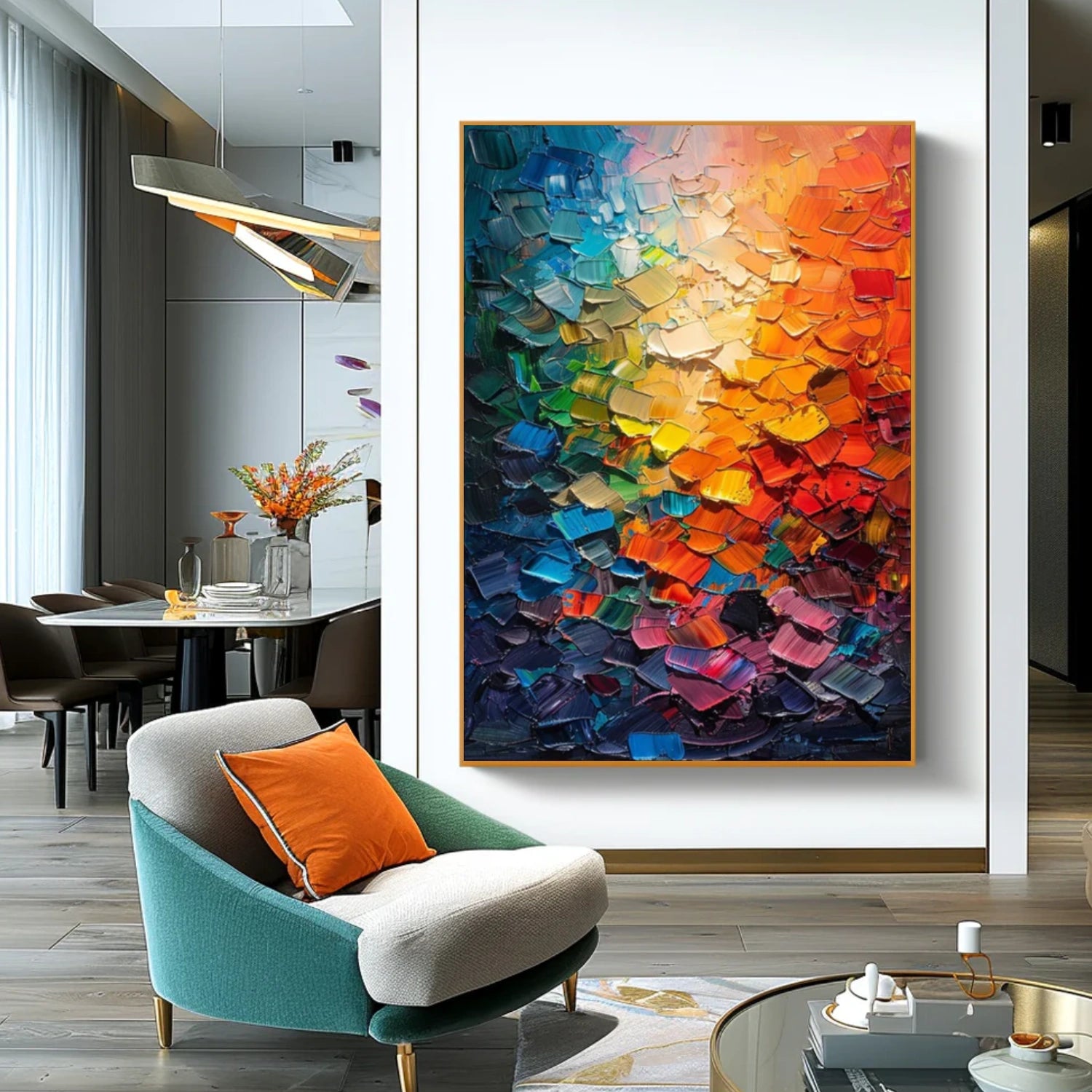 Colorful Abstract Textured Wall Art #AB613