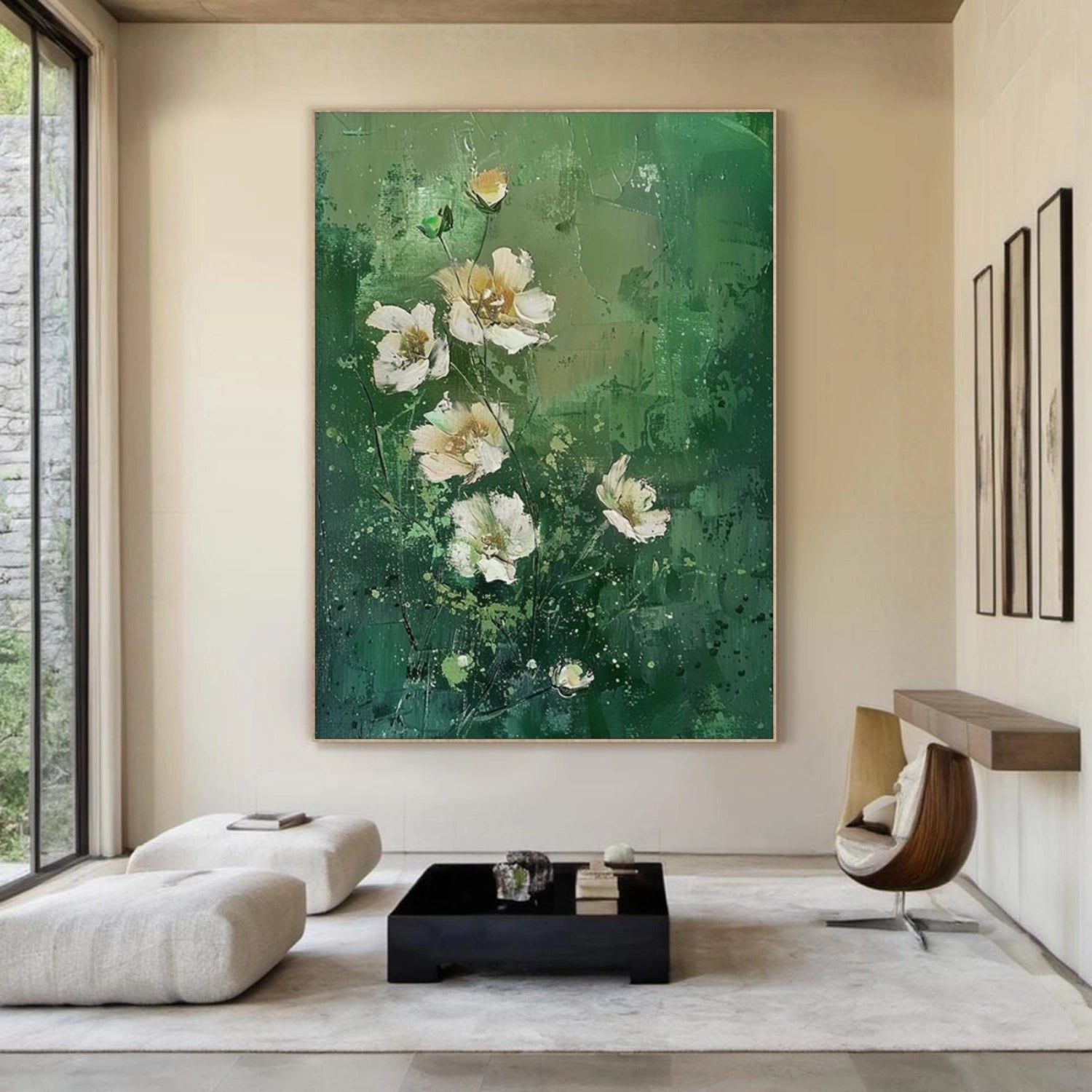 Flower & Tree Abstract Texture Canvas Art #FT 331
