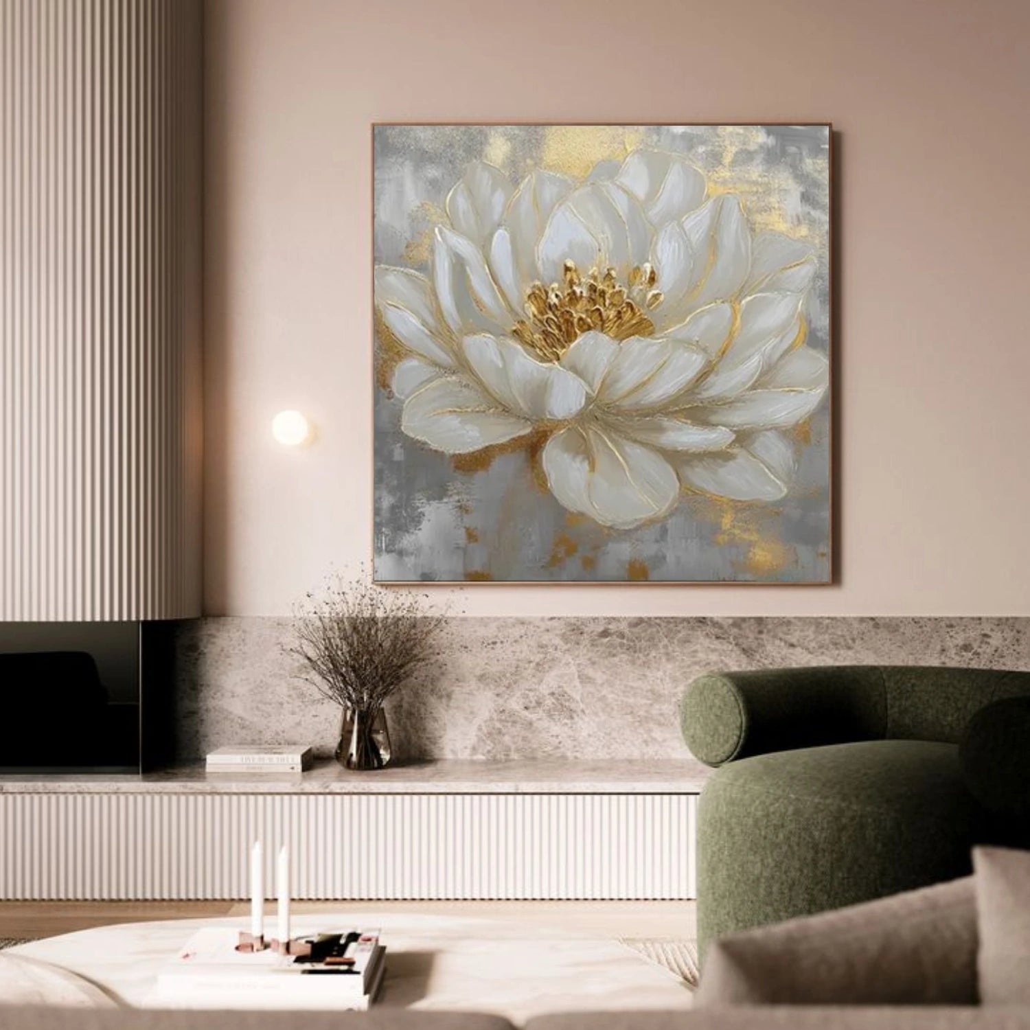 Flower & Tree Abstract Texturte Canvas Art #FT 247