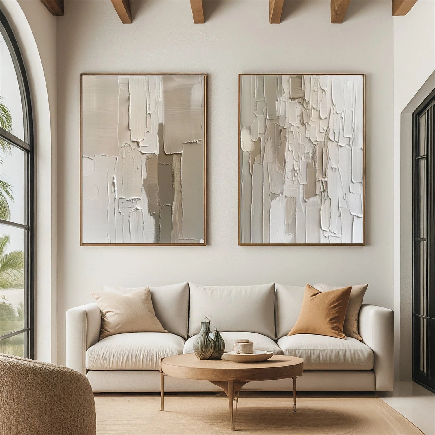 Abstract Textured Set of 2 Wall Art #AB 526
