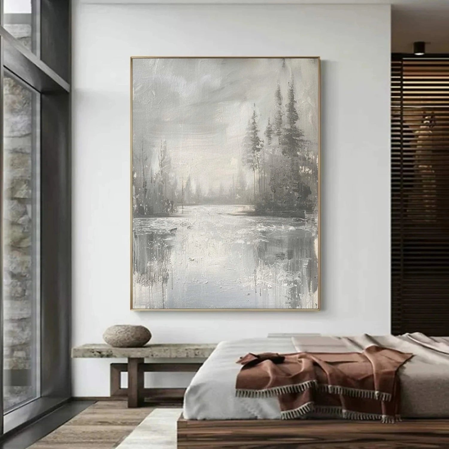 Flower & Tree Abstract Texture Canvas Art #FT 282