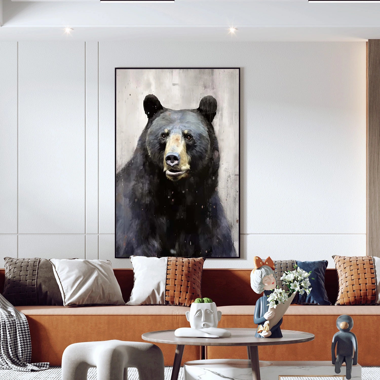 Abstract Animal Canvas Art #AP171