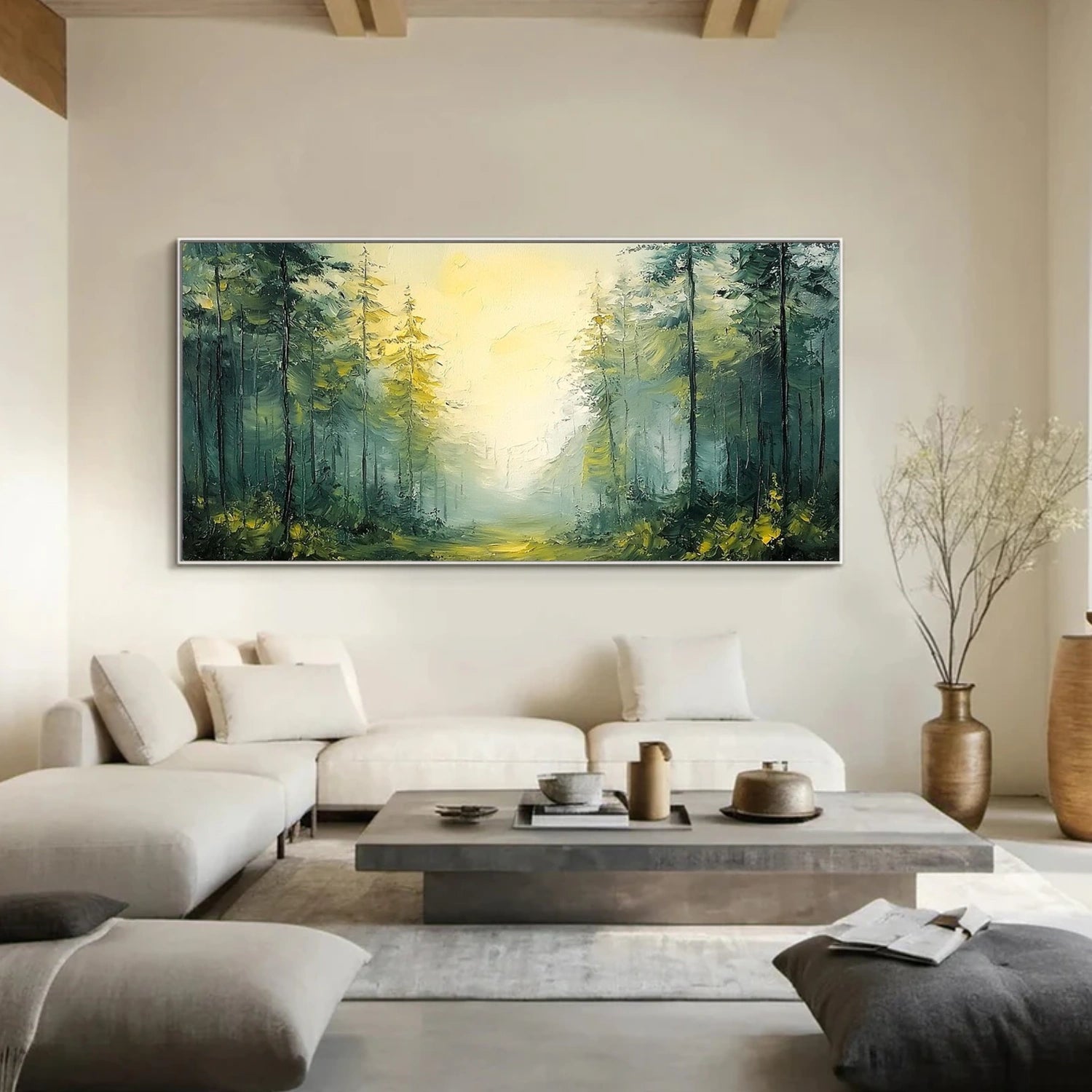 Flower & Tree Abstract Texture Canvas Art #FT 293