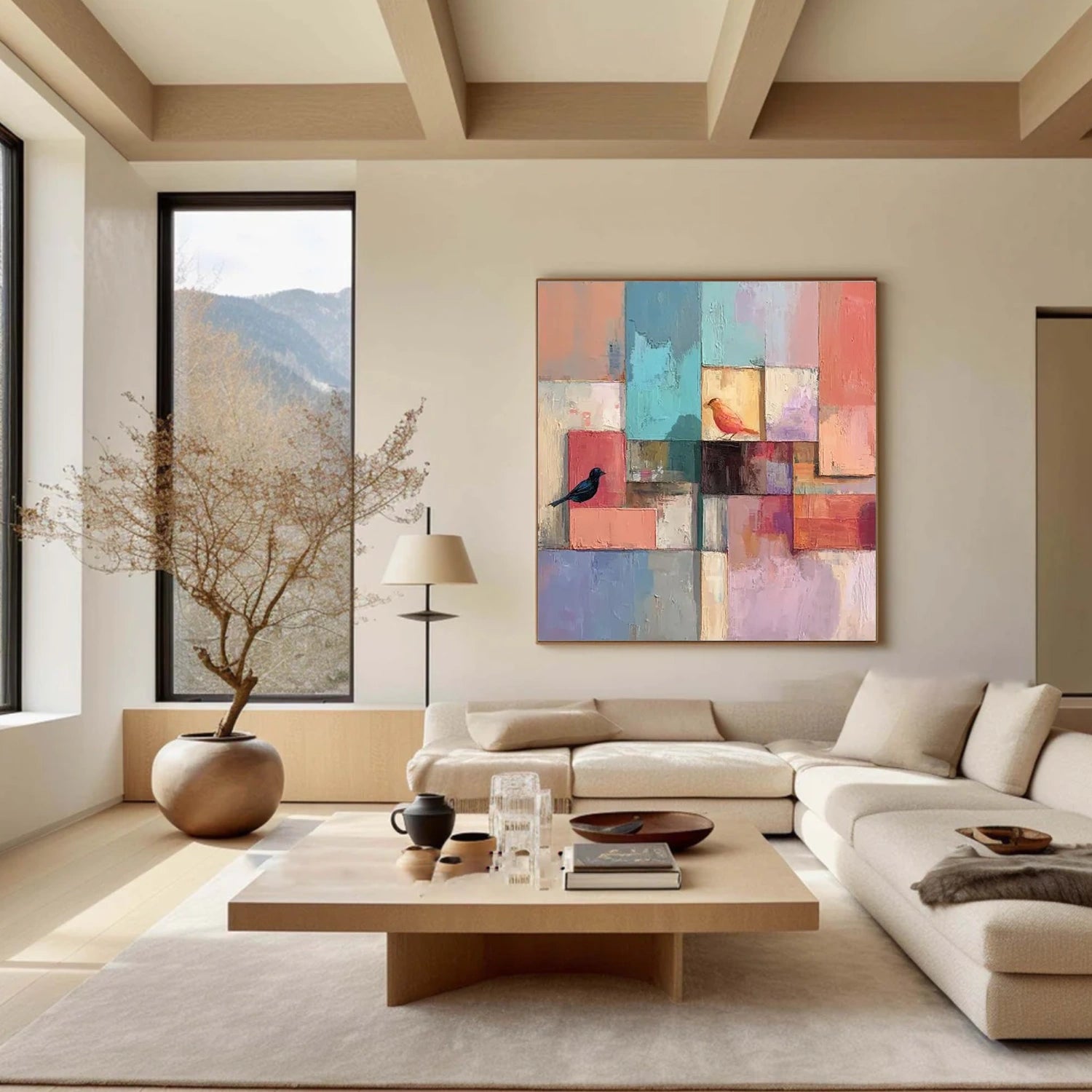 Colorful Abstract Animal Canvas Art #AP201