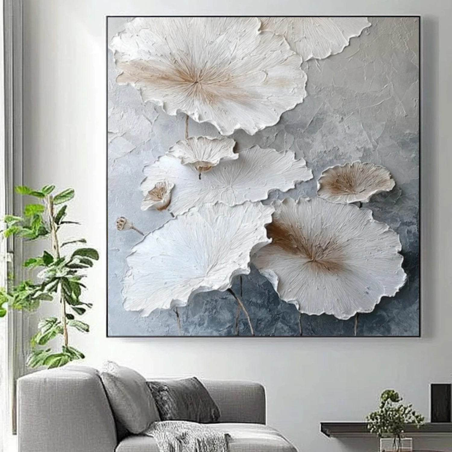 Flower & Tree Abstract Textured Canvas # FT 342