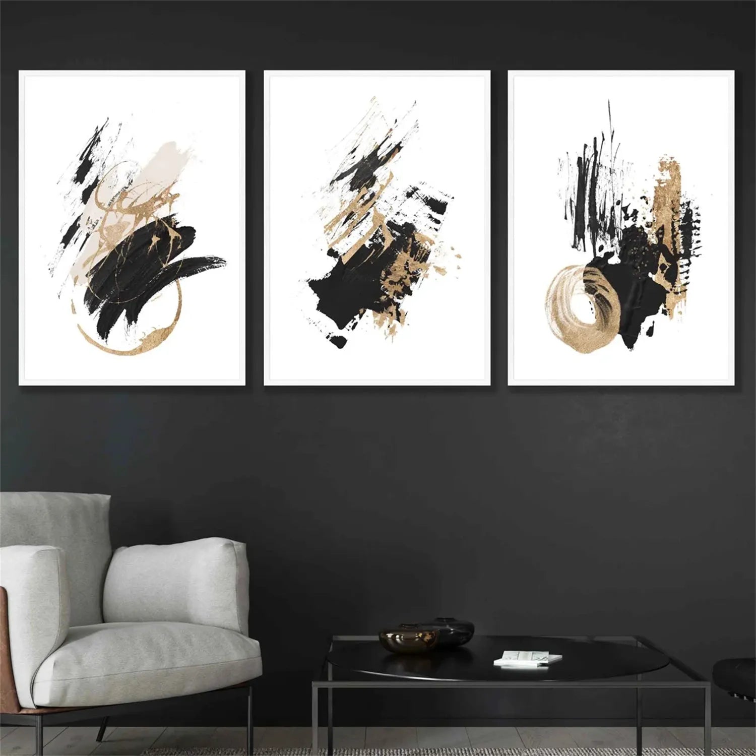 Minimalistic Balance Canvas Painting Set of 3 #MM293