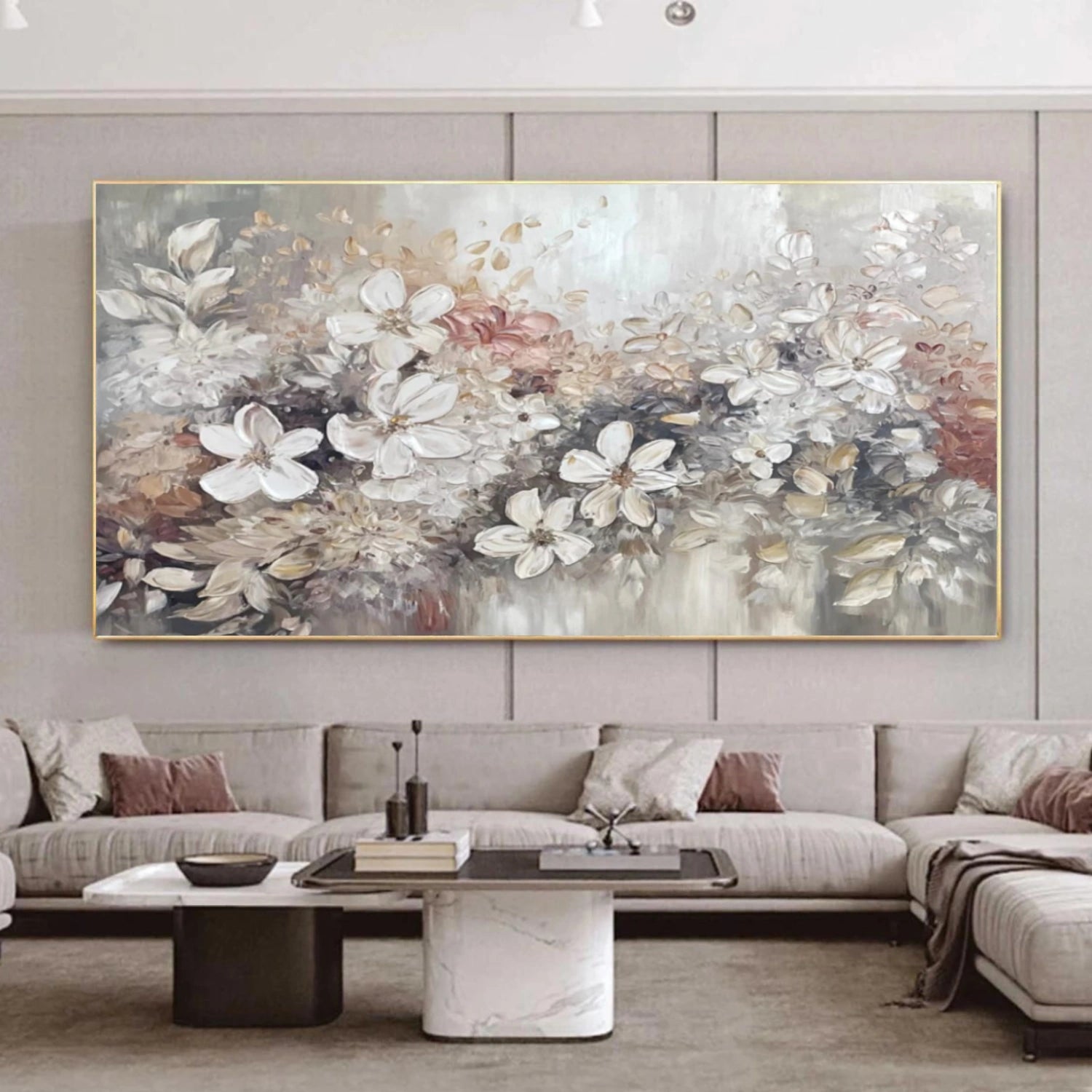 Flower & Tree Abstract Texture Canvas Art #FT 309