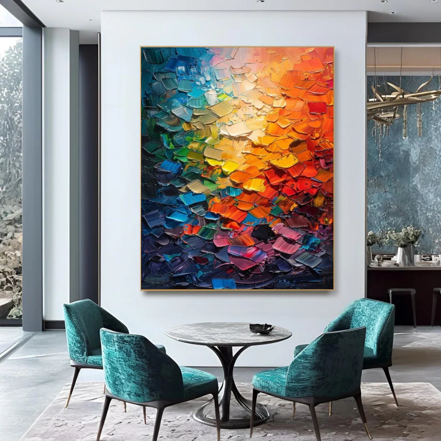 Colorful Abstract Textured Wall Art #AB613