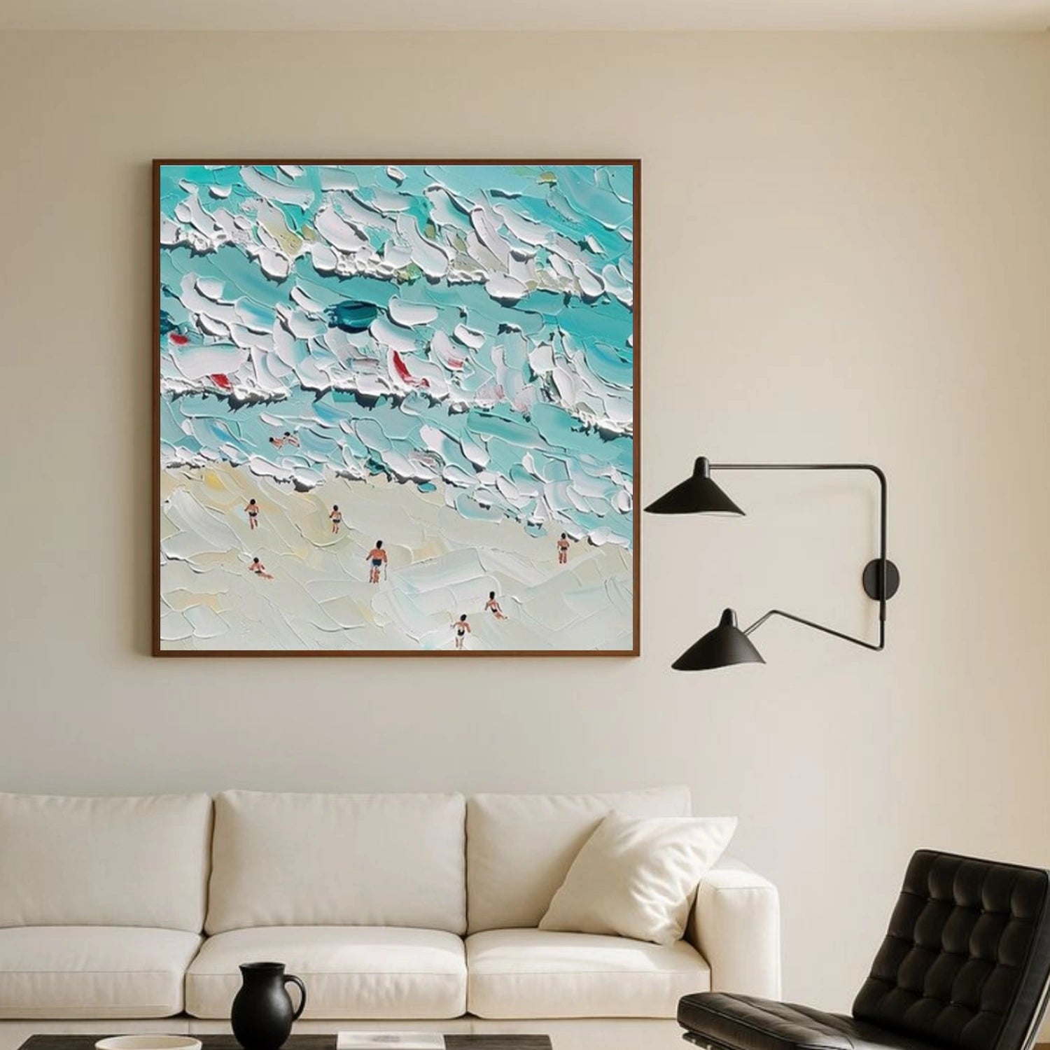 Swimming Sport Art Texture Painting Canvas # SA081