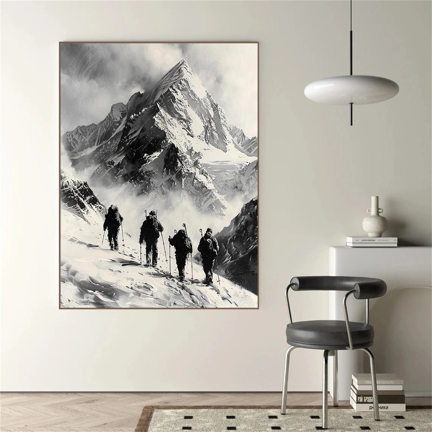 Minimalist Mountain Textured Canvas #MM348