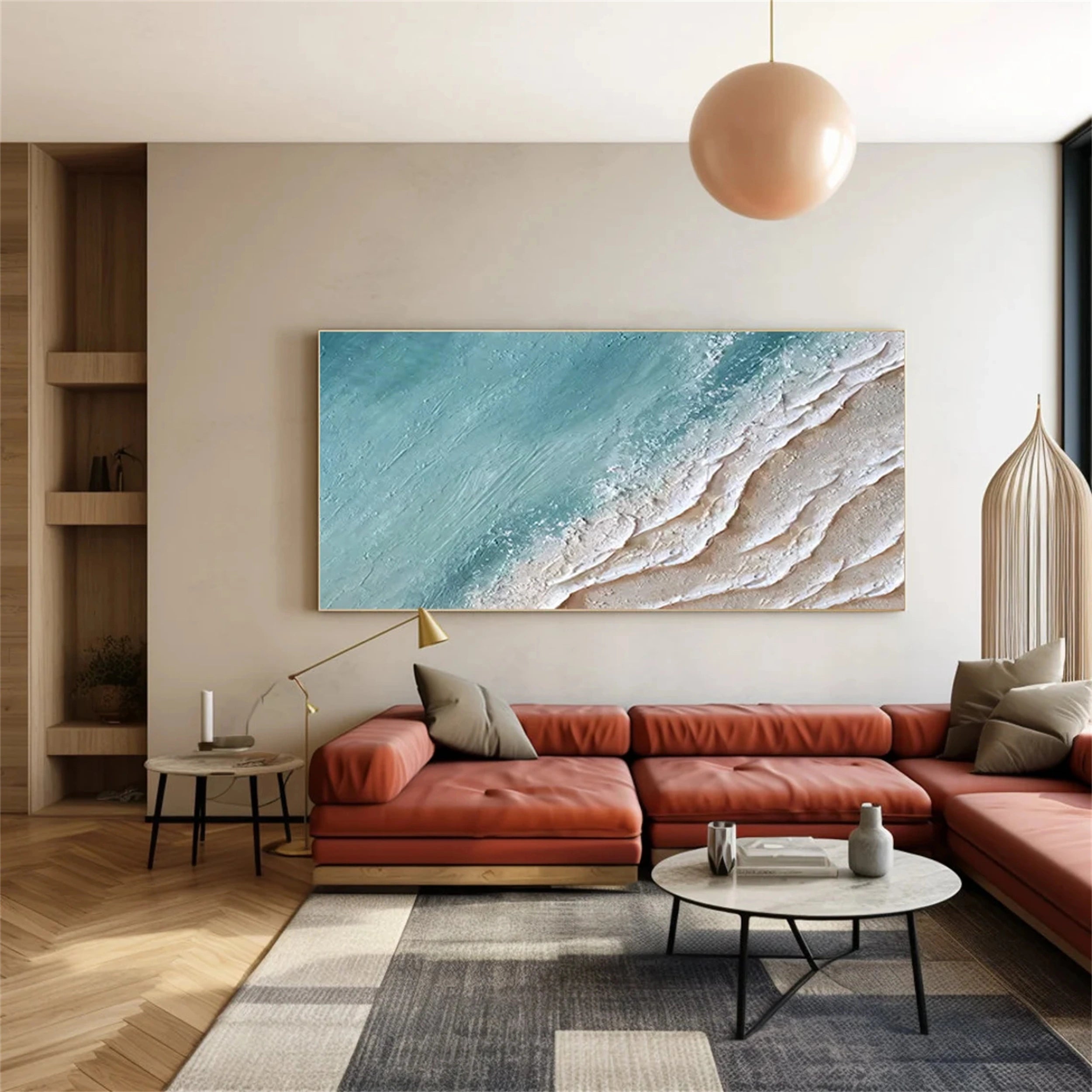 Frameless(Stretched Only)Ocean And Sky Painting #OS 075