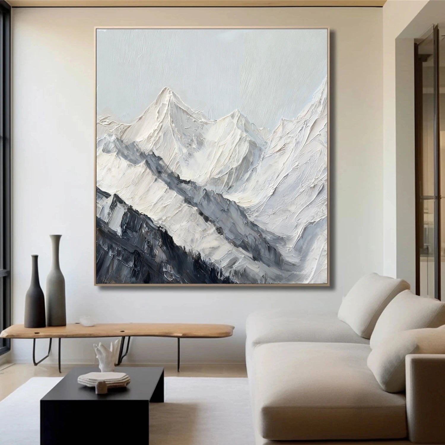 Abstract Mountain Textured Canvas Art #MM334