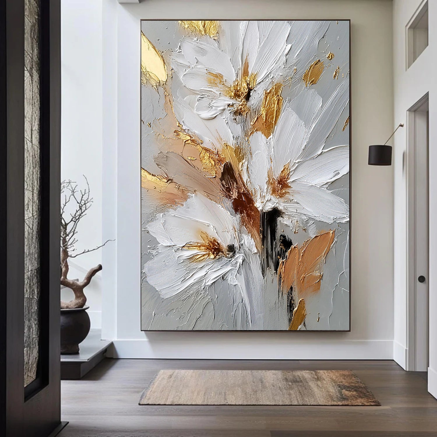 Flower & Tree Abstract Texture Canvas Art # FT 334