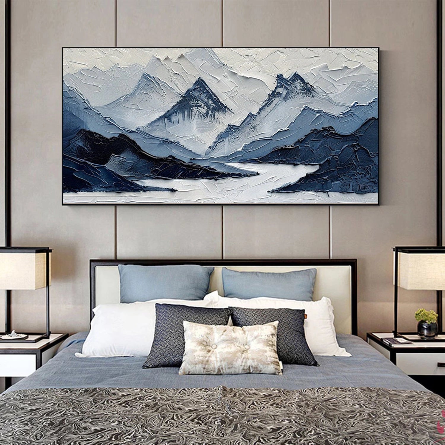 Minimalist Mountain Texture Canvas # MM421