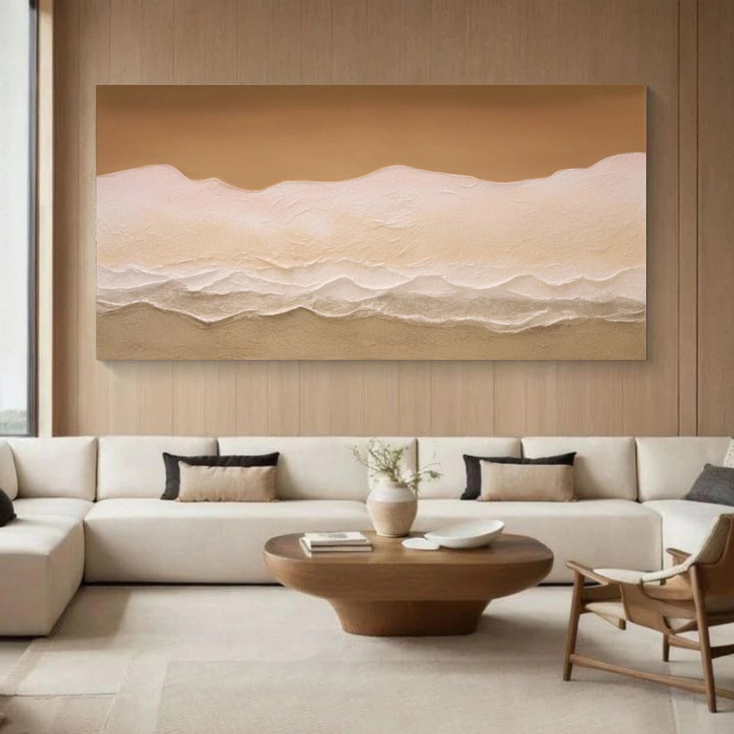 Ocean And Sky Abstract Texture Canvas Art #OS403