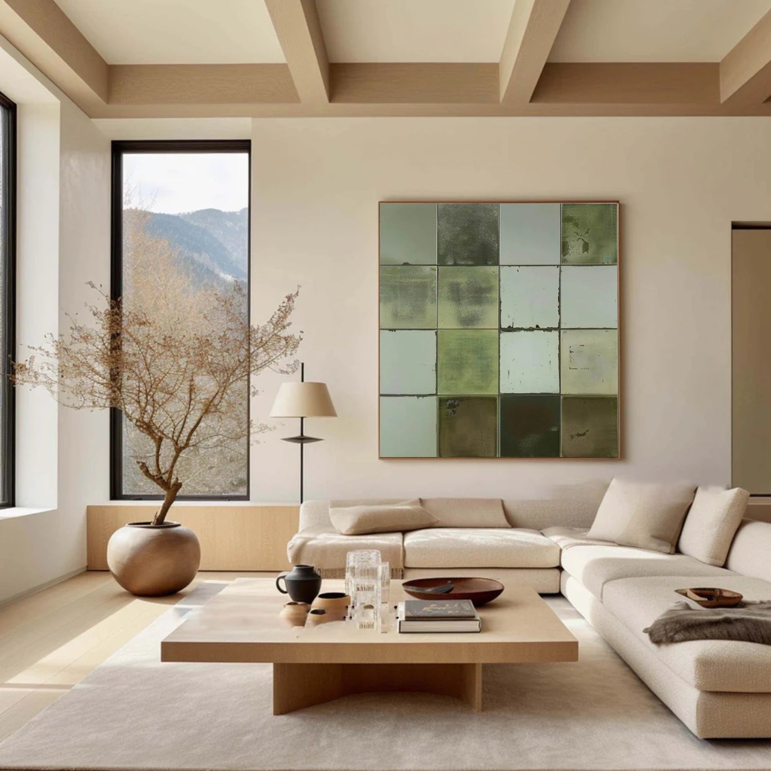 Green Wabi Sabi Wall Art #WS401