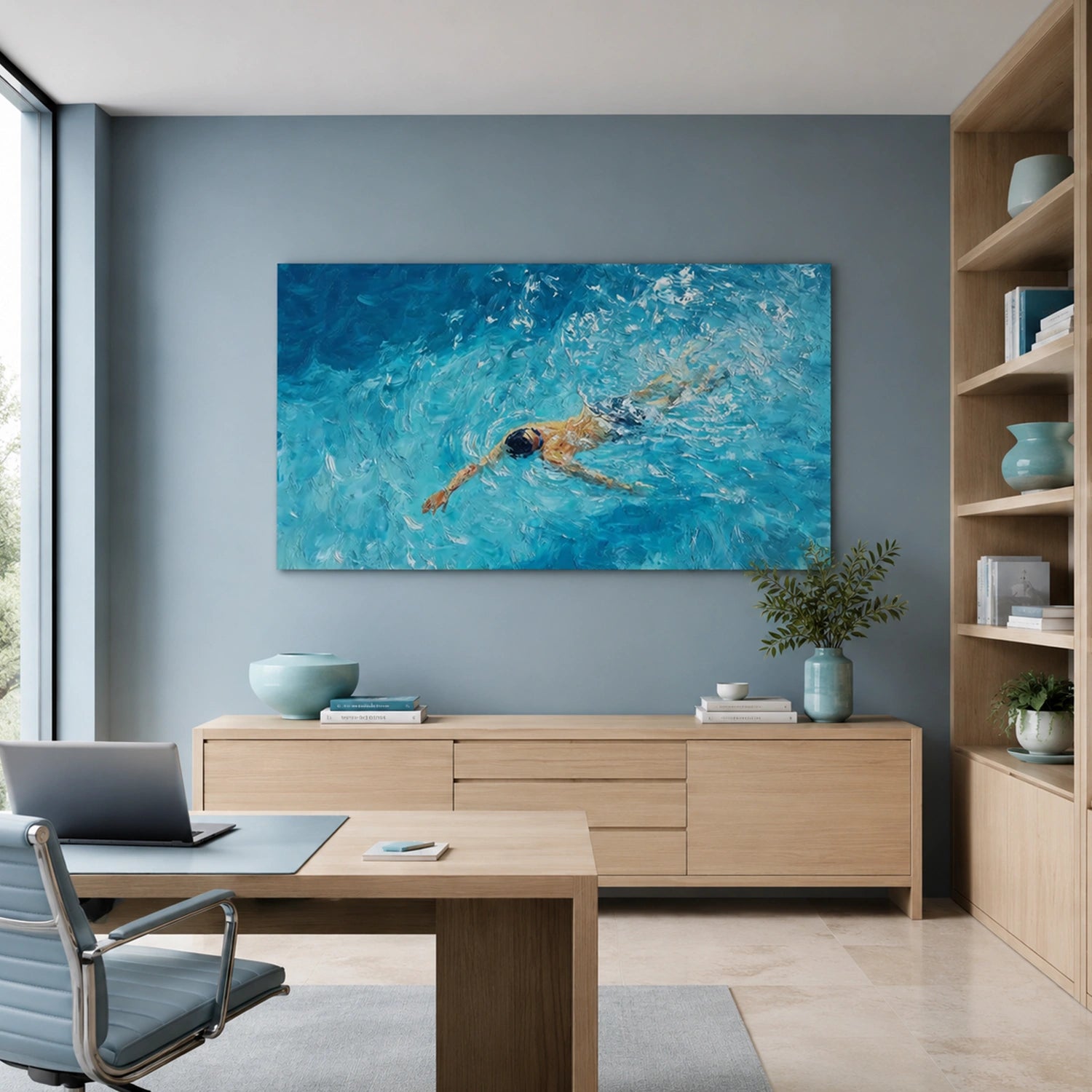 Swimming Sport Art Painting Canvas # SA104