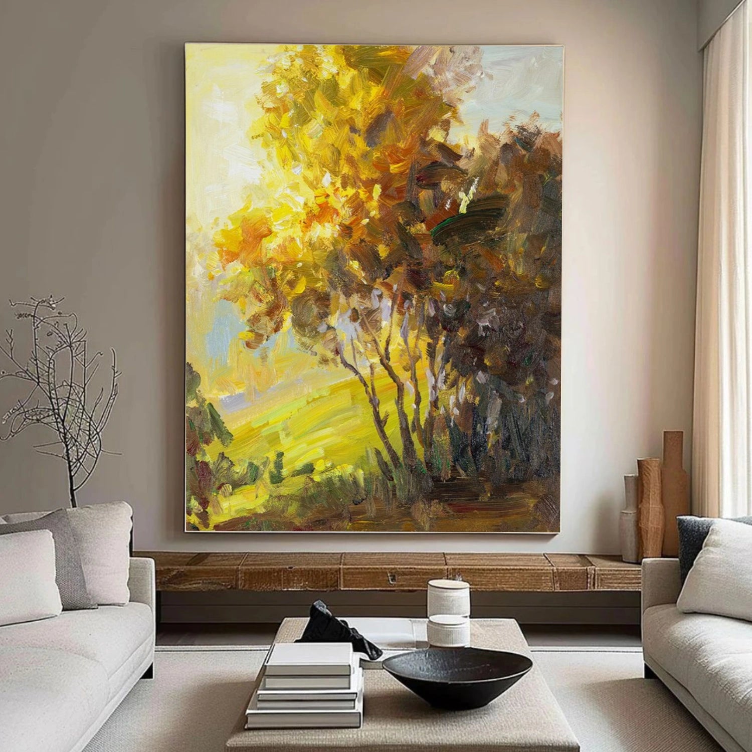 Flower & Tree Abstract Canvas Art #FT 305