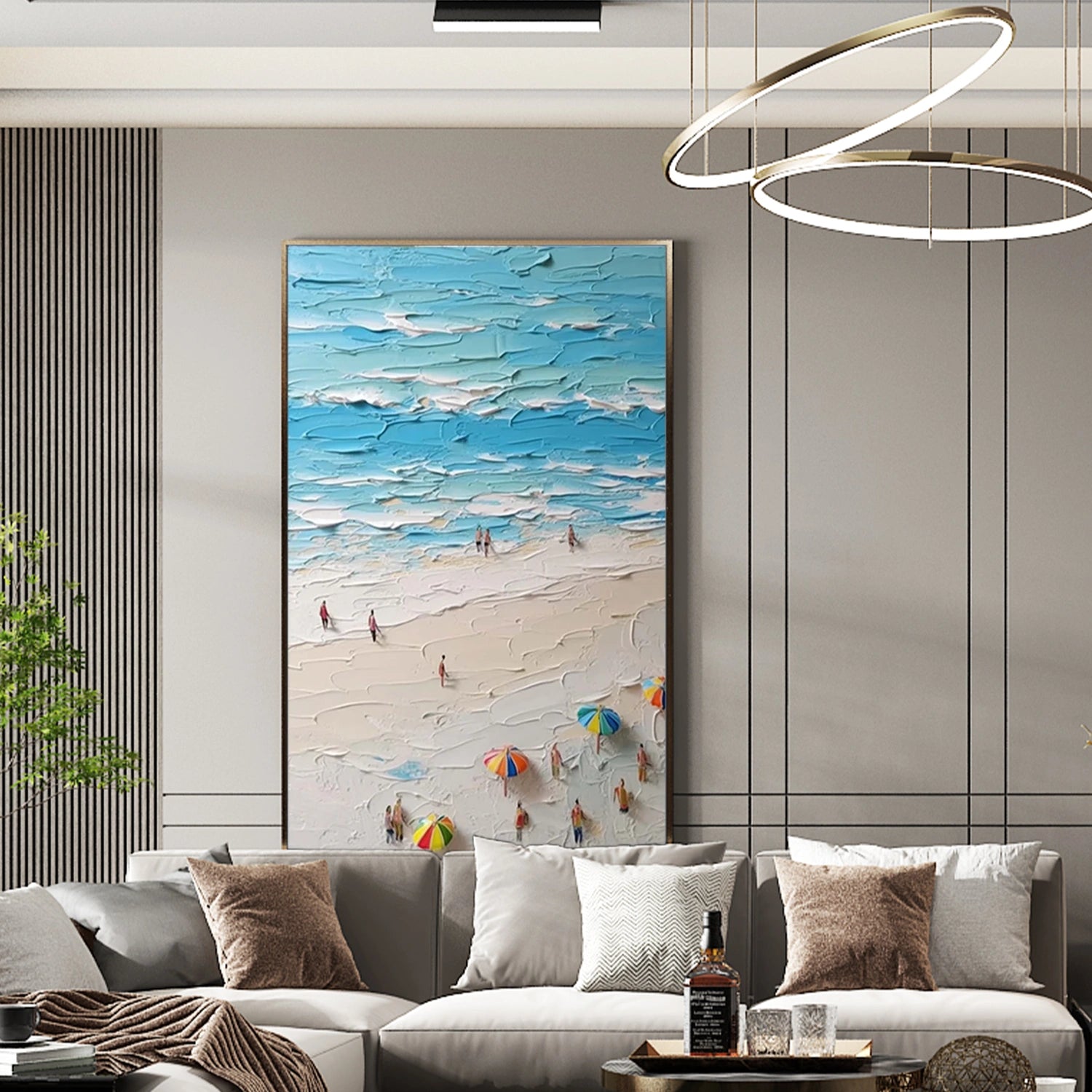 Swimming Sport Texture Canvas Painting #SA016
