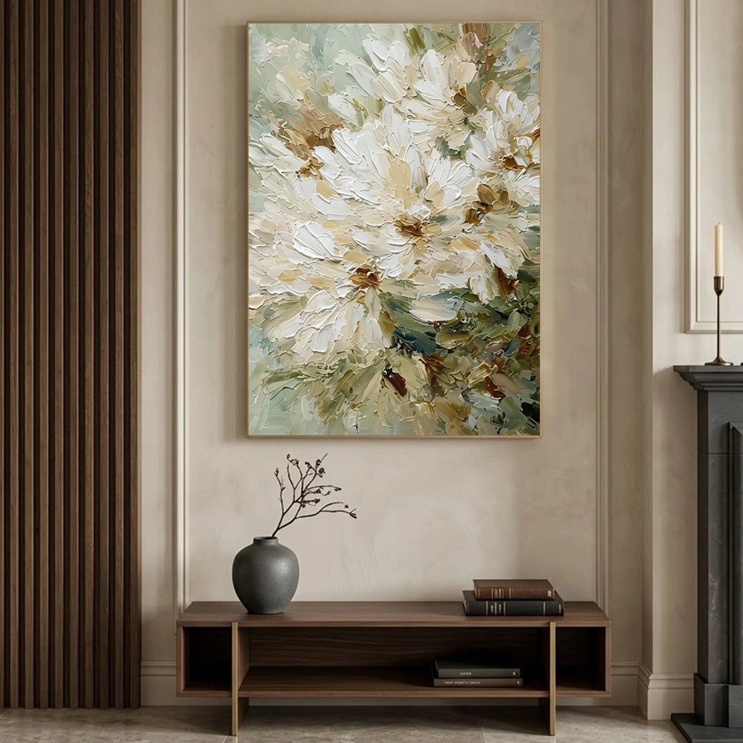 Flower & Tree Abstract Textured Canvas # FT 380