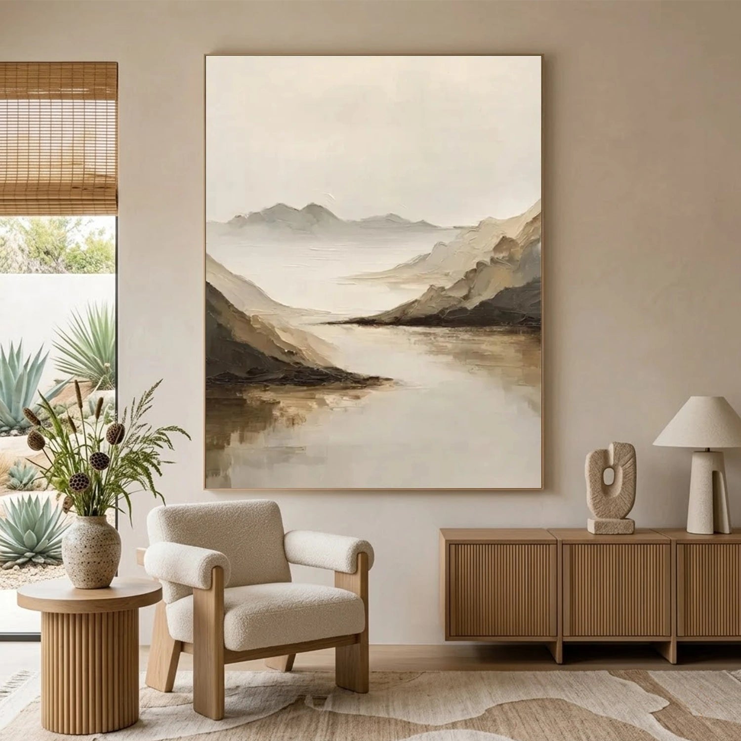 Minimalist Mountain Texture Canvas # MM438