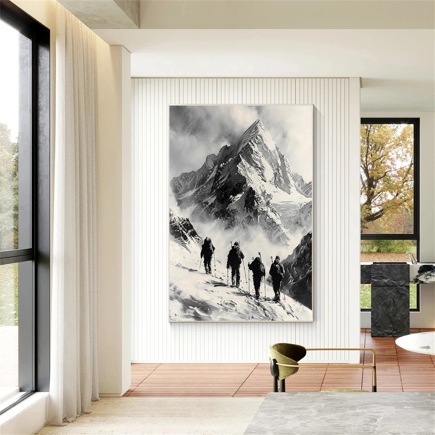 Minimalist Mountain Textured Canvas #MM348