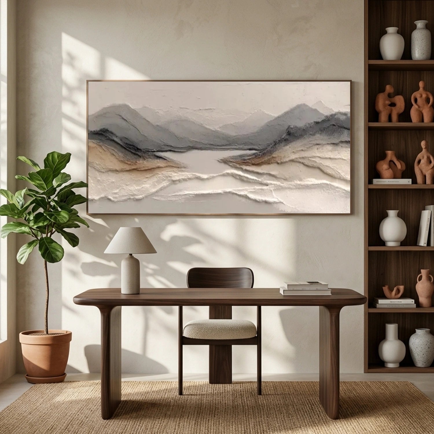 Minimalist Mountain Texture Canvas # MM442