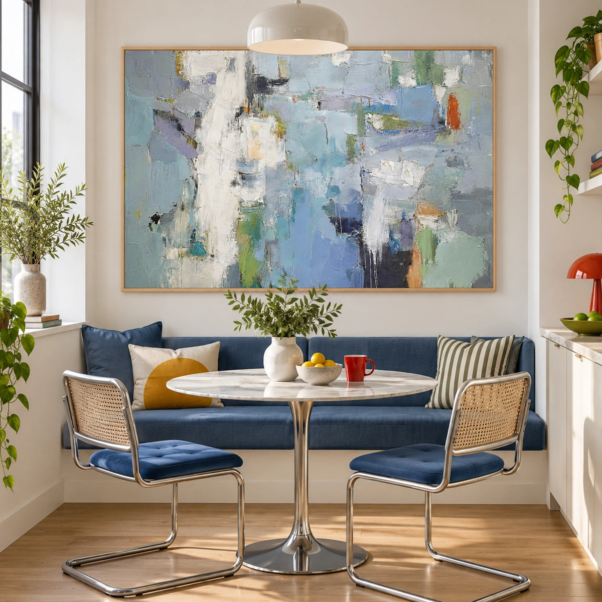 Blue Abstract Wall Art #BG154