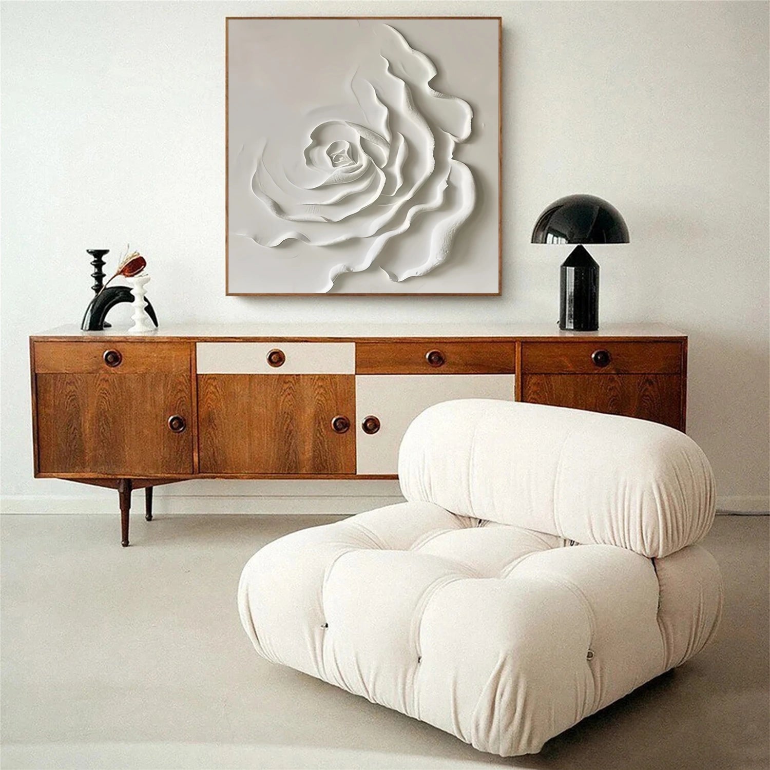Beige Flower And Tree Abstract Texture Canvas Art#FT 235