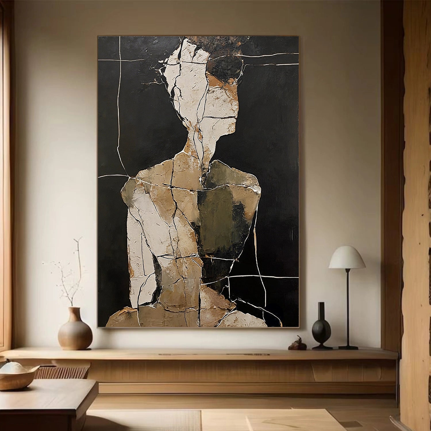 Abstract Portrait Textured Wall Art #PT 067