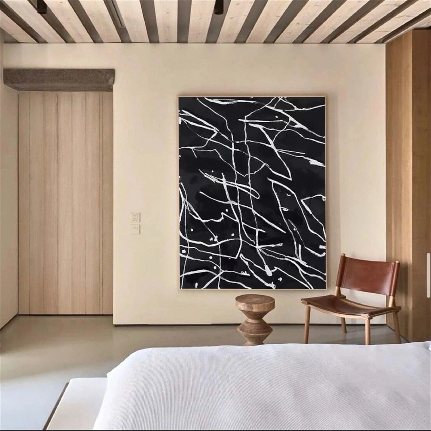 Black & White Abstract Wall Art #AB 515
