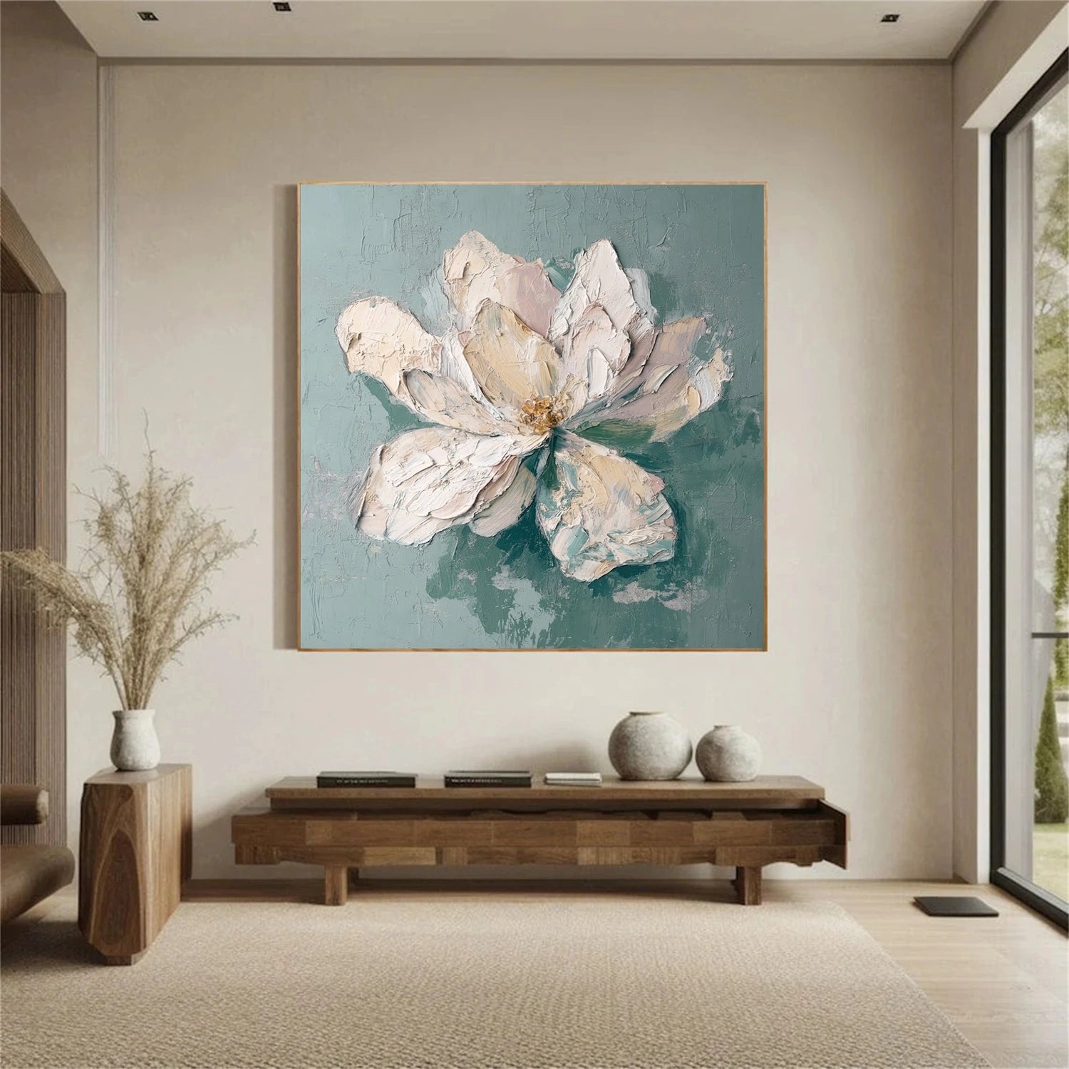 Flower & Tree Abstract Textured Canvas # FT 376