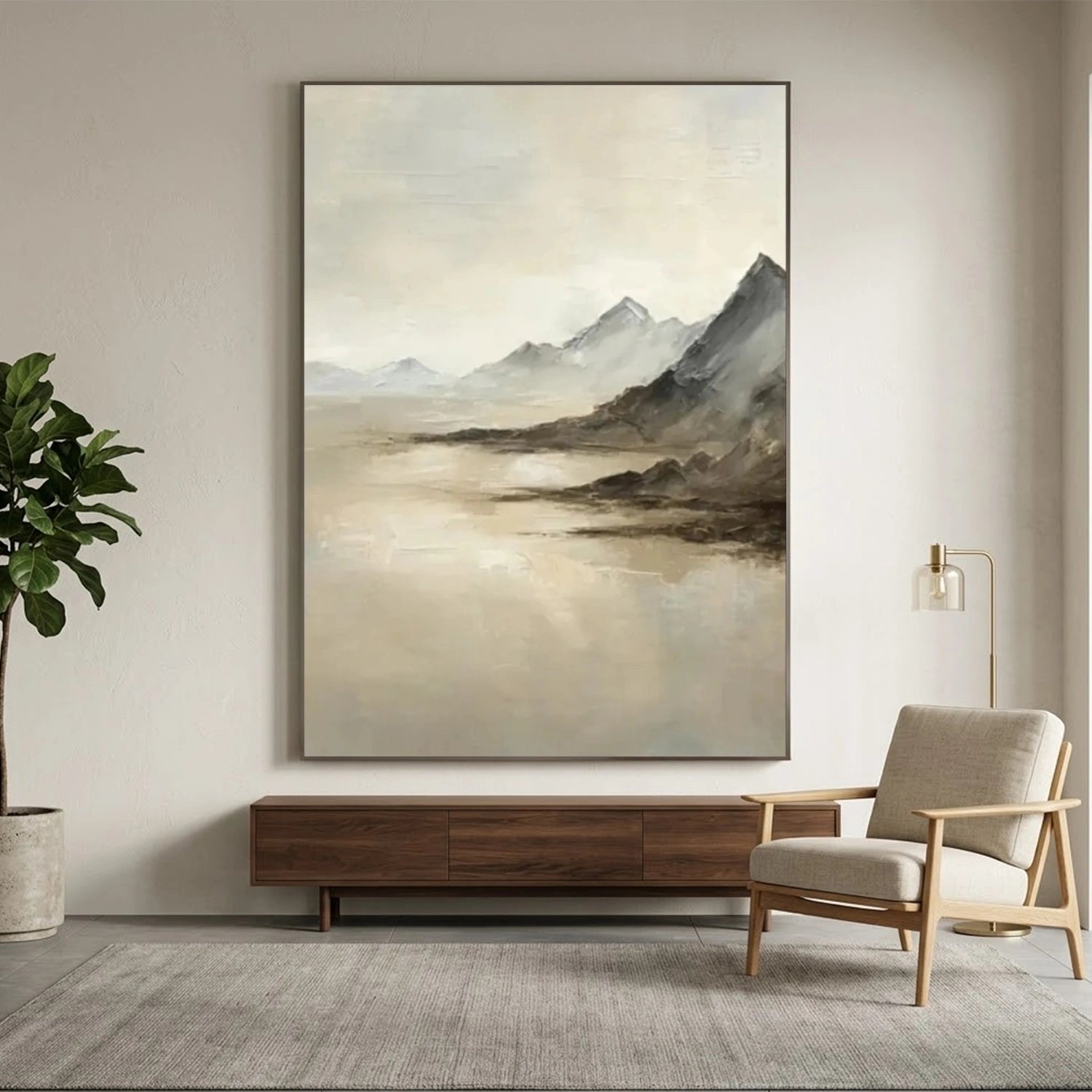 Minimalist Mountain Texture Canvas # MM440